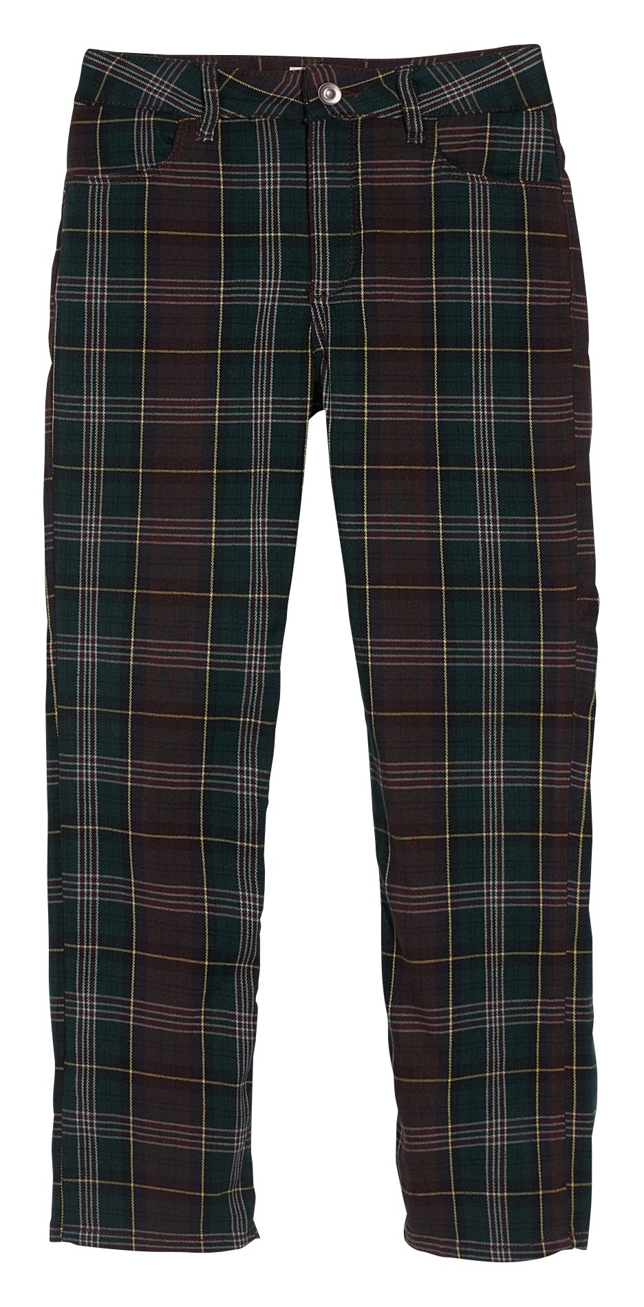 Checked straight-leg pants BELLEROSE Green