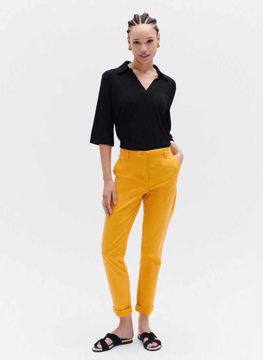 Cotton Chinos Curry Caroll Women Place des Tendances