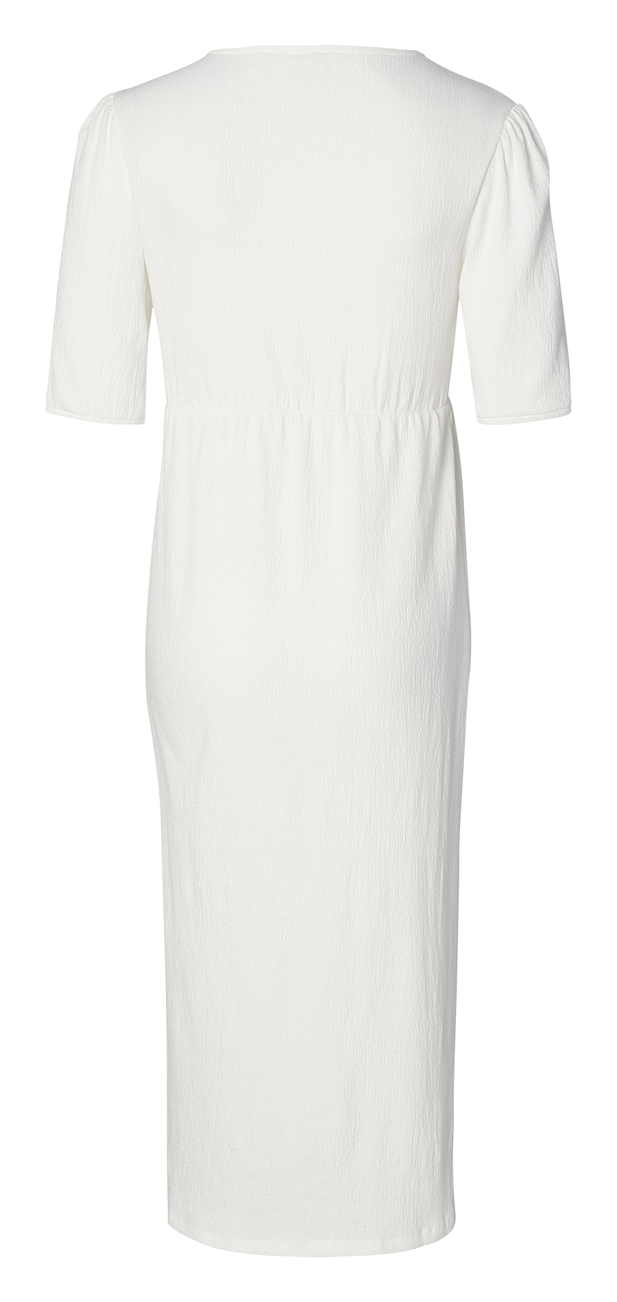 Robe midi de maternité col V en coton bio  NOPPIES Blanc
