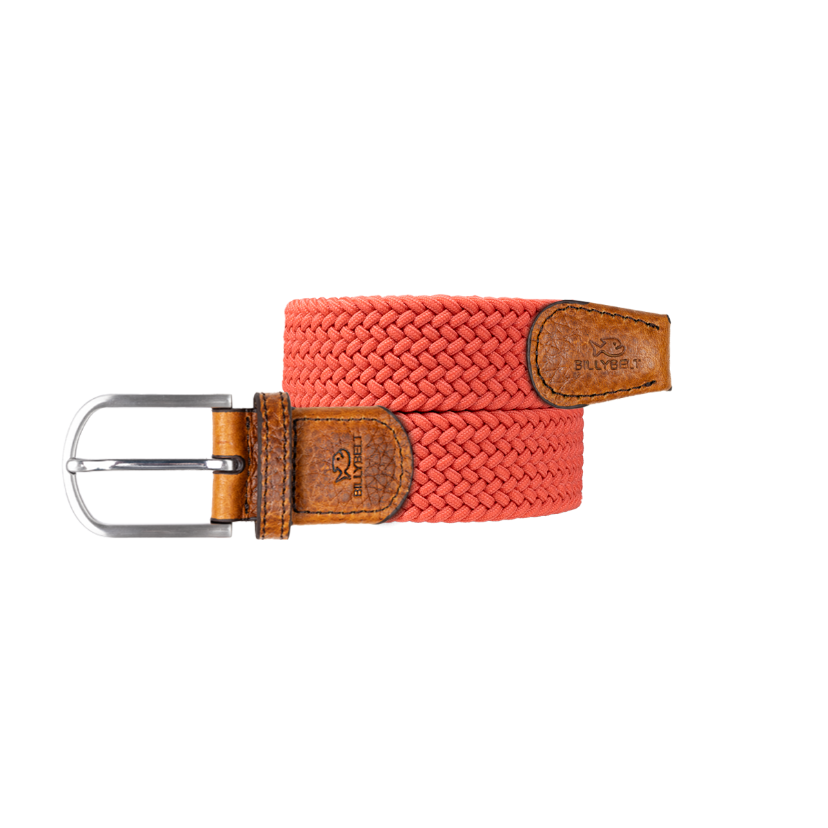 Solid Elastic Braided Belt BILLYBELT Orange