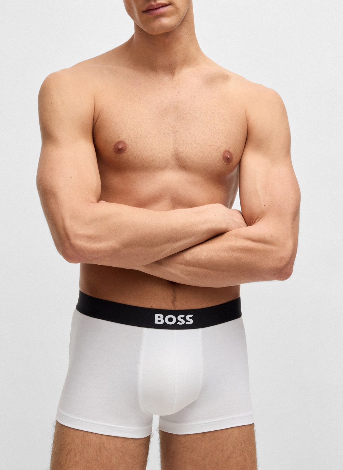 Pack of mixed cotton boxer shorts BOSS White