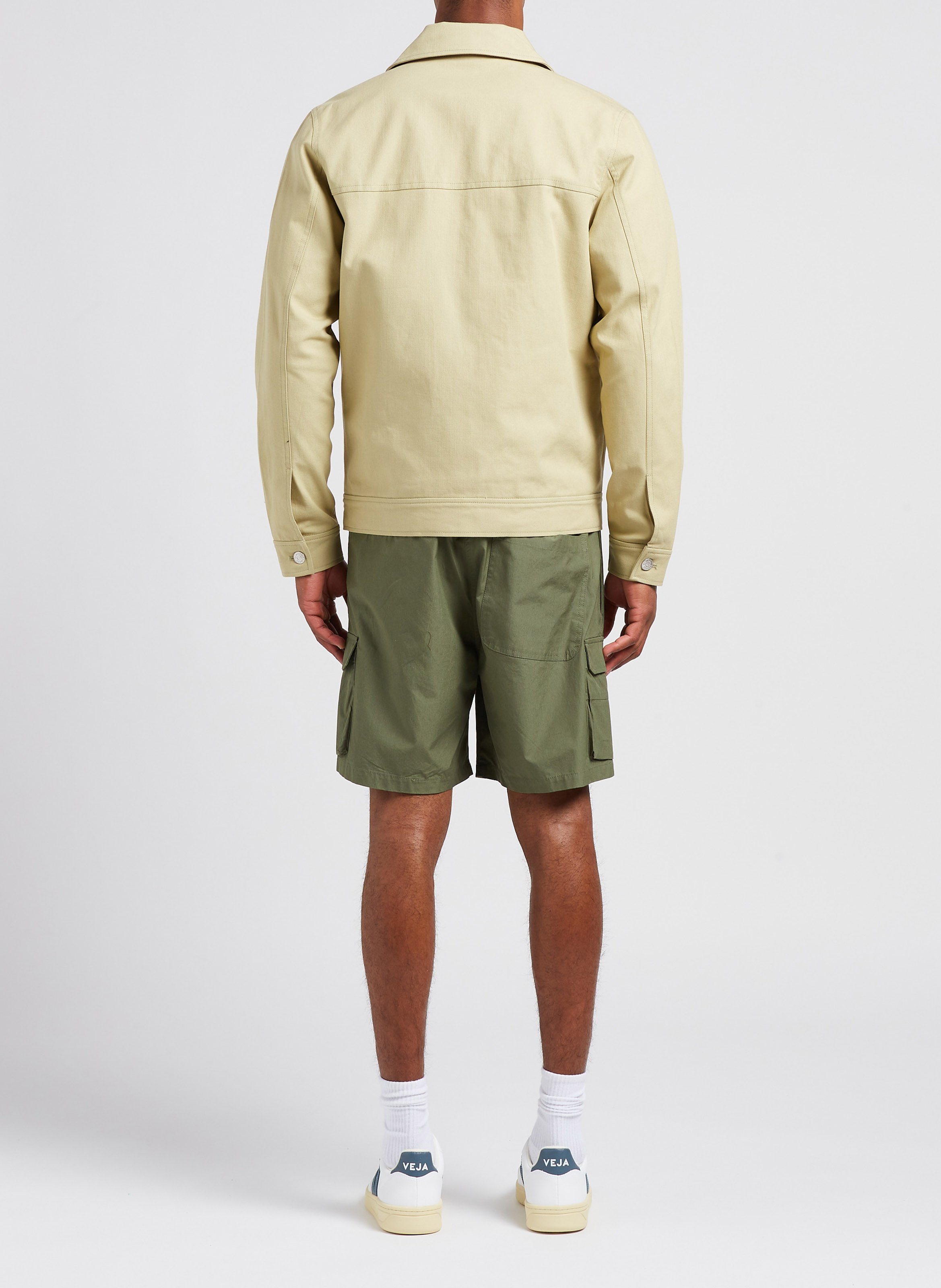 Veste col classique en en coton bio SAMSOE SAMSOE Vert