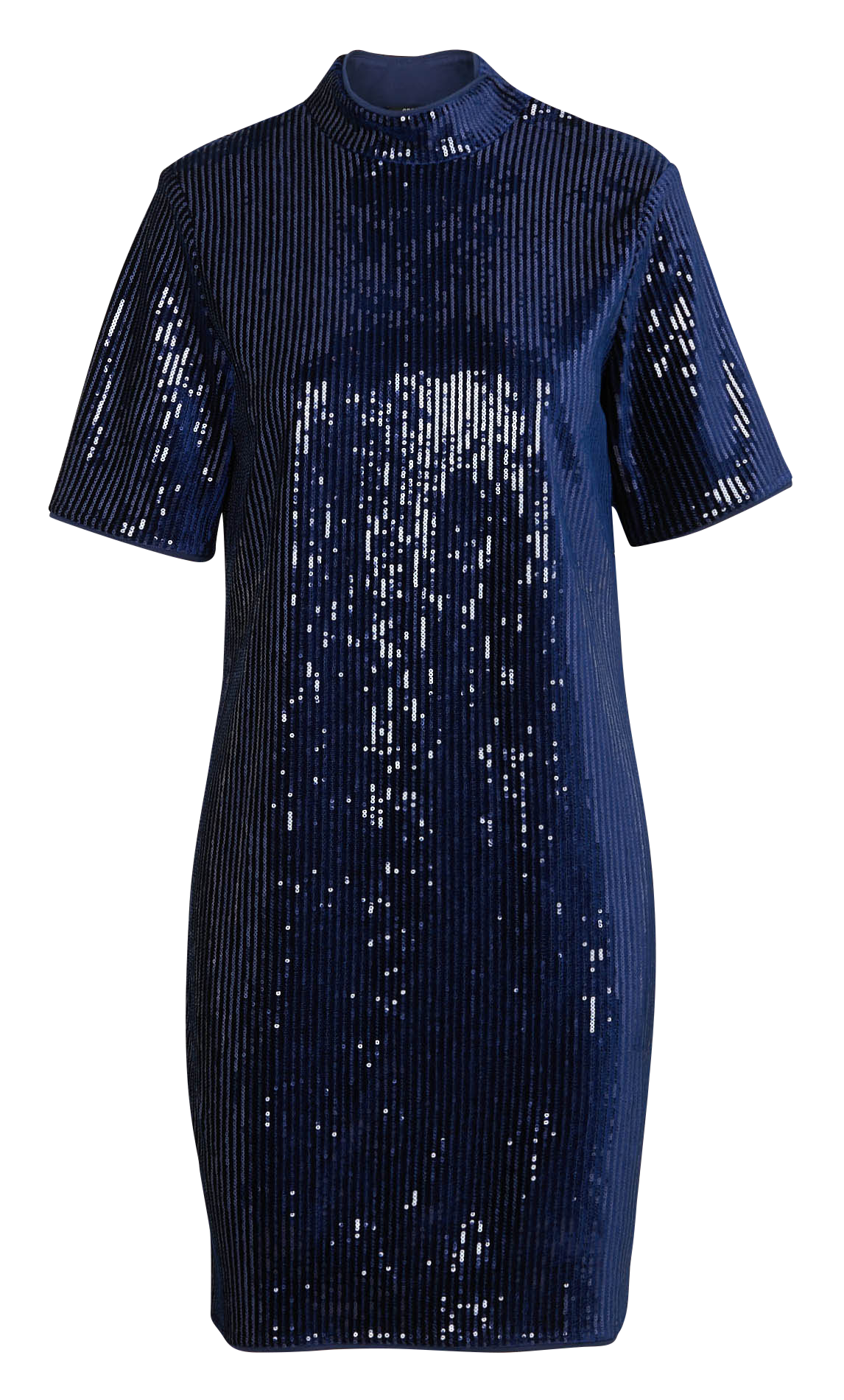 Robe courte col montant à sequins  ONE STEP Bleu