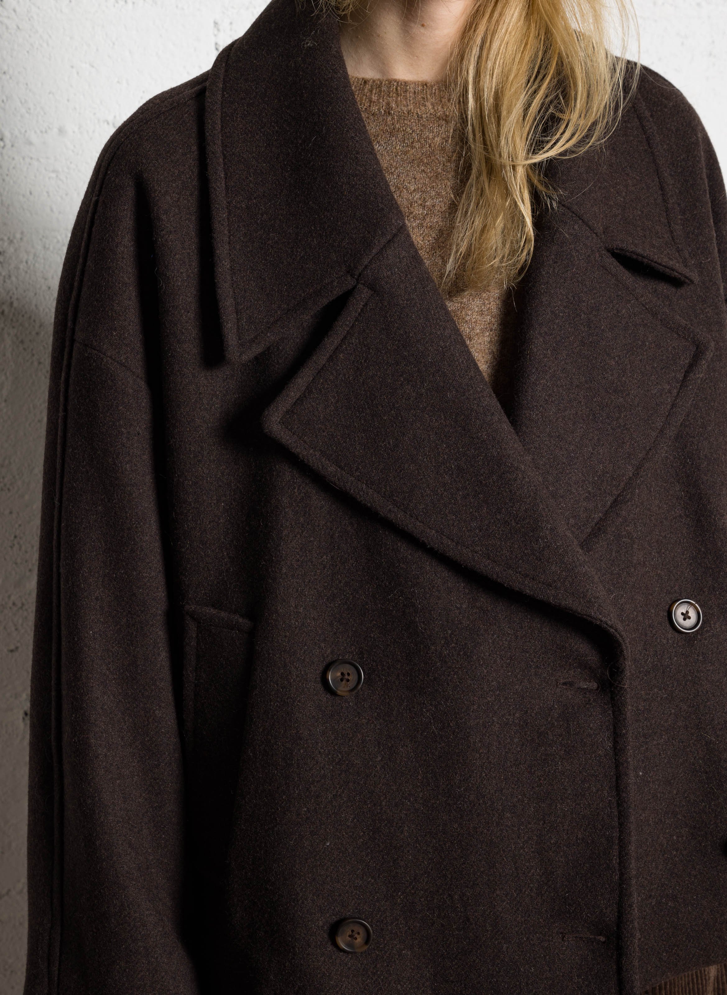 Oversized wool-blend jacket  JC SOPHIE Brown