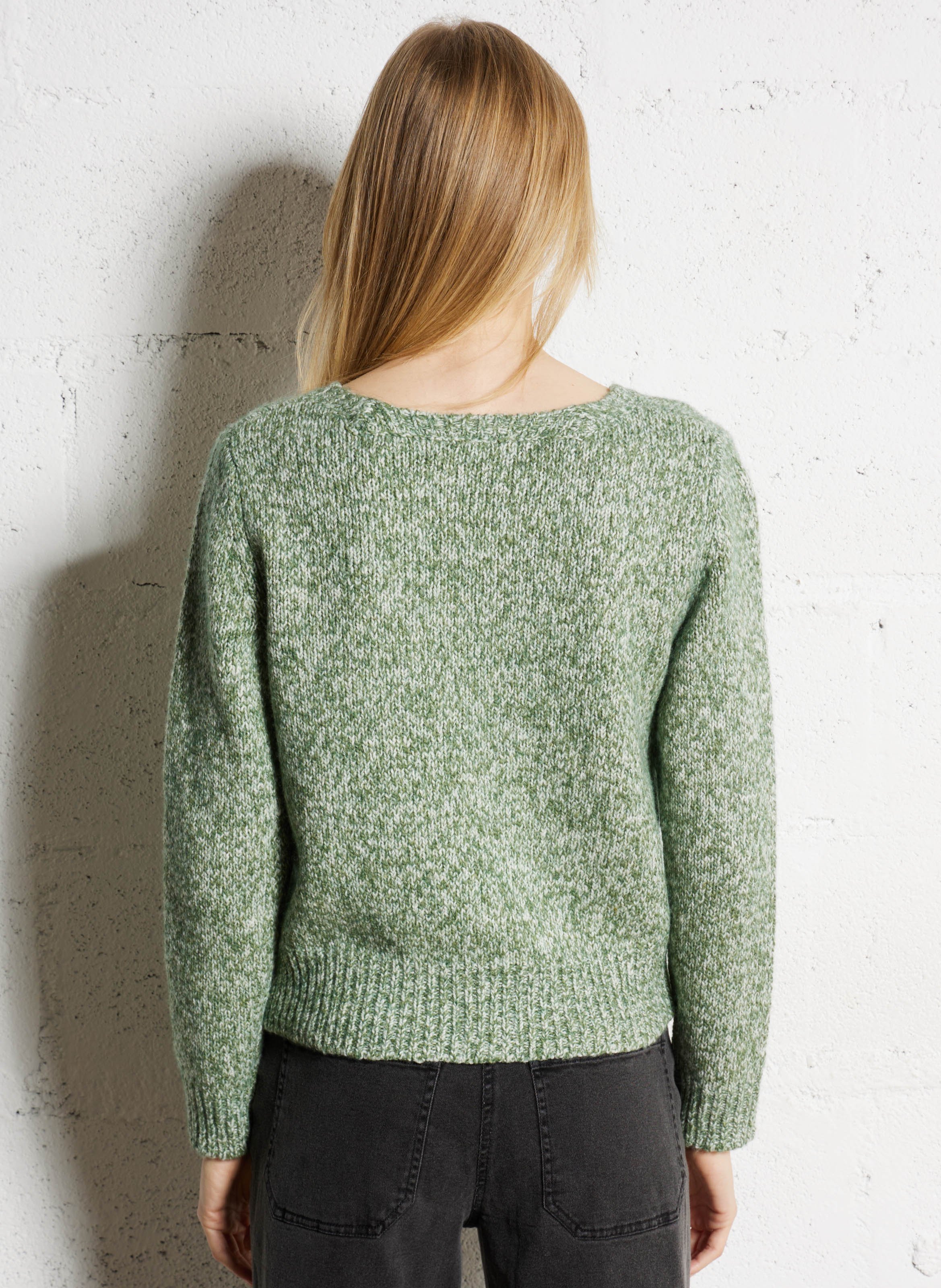 Pull droit en maille tricotée NICE THINGS Vert