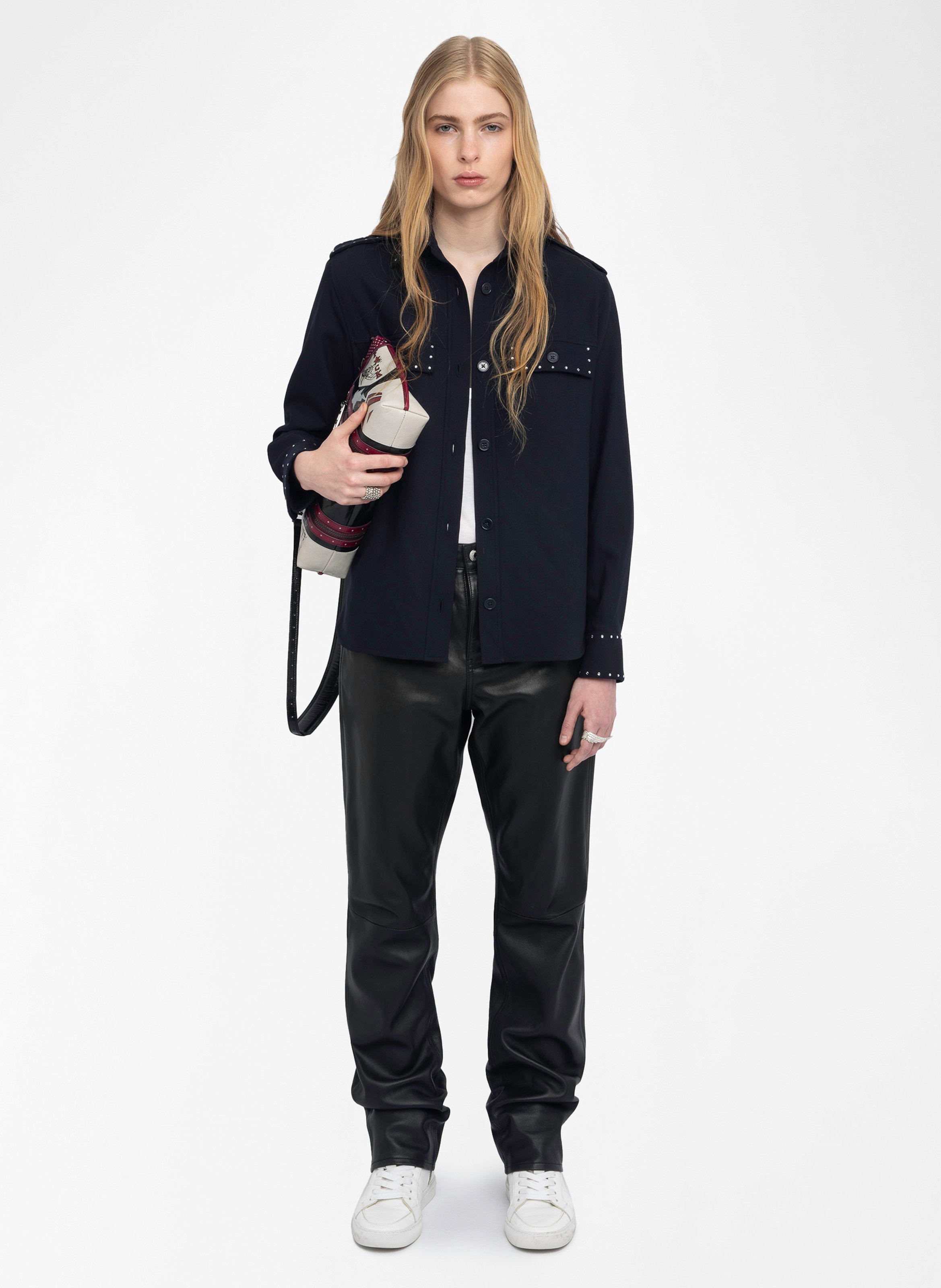 Straight shirt with rhinestones ZADIG&VOLTAIRE Blue