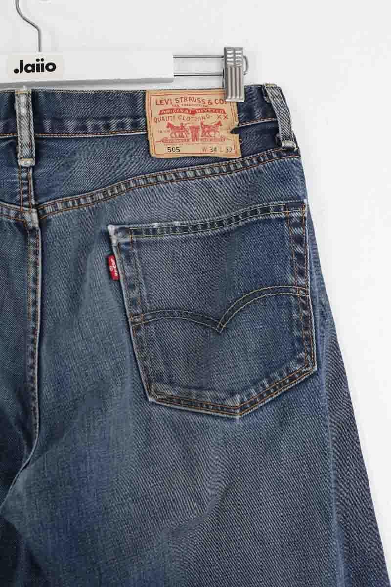 Cotton straight jeans LEVI'S - Seconde main Blue