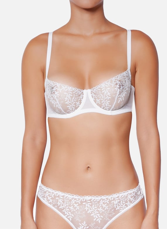 Cotton underwired bra | White by HUIT Cotton underwired bra White