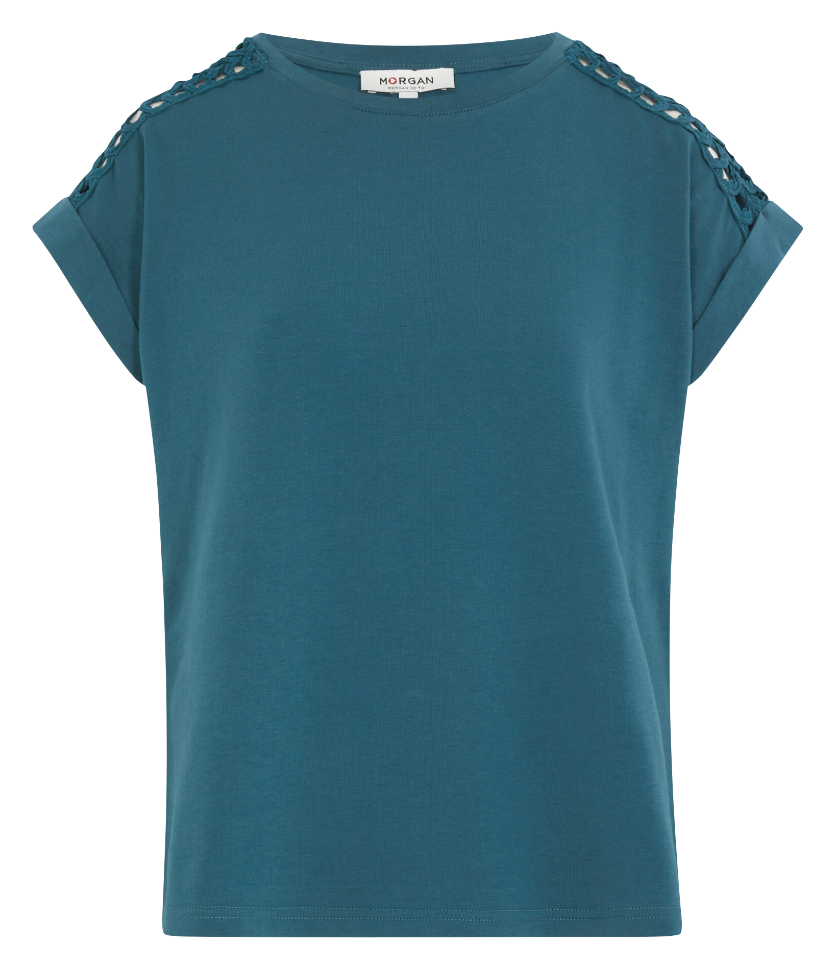 Gestreept T-shirt in marinelook met lange mouwen MORGAN Blauw