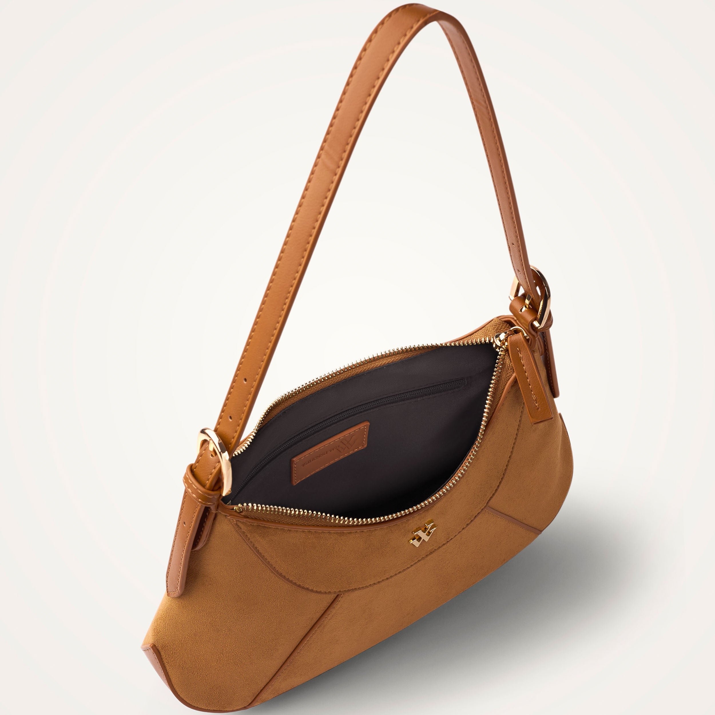 Sac baguette en suédine VANESSA WU Beige