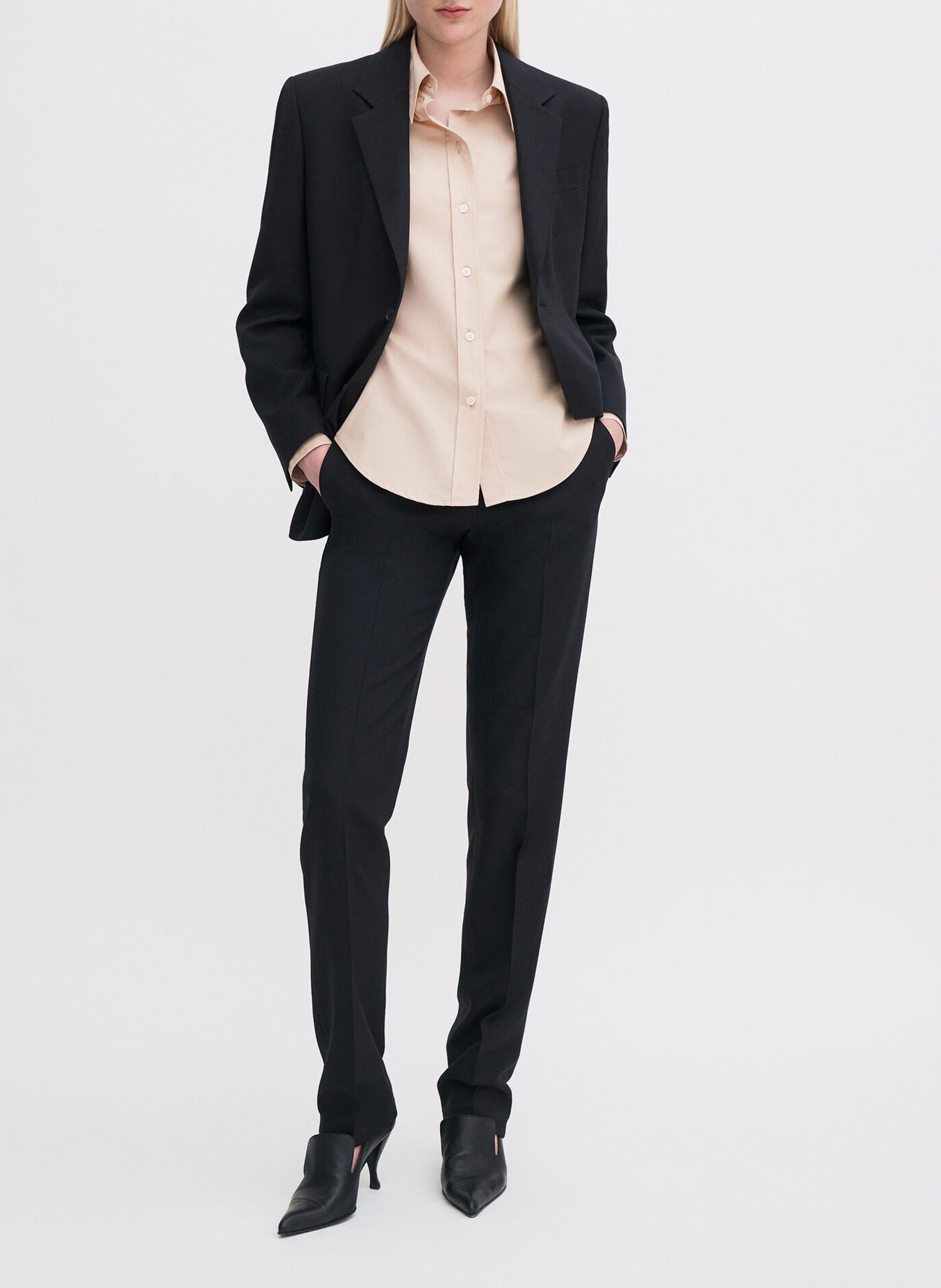 Veste de tailleur en laine mélangée FILIPPA K Noir