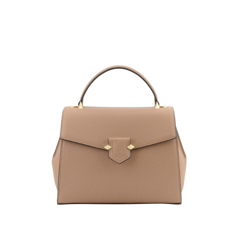 Handbag - cowhide leather POURCHET Brown