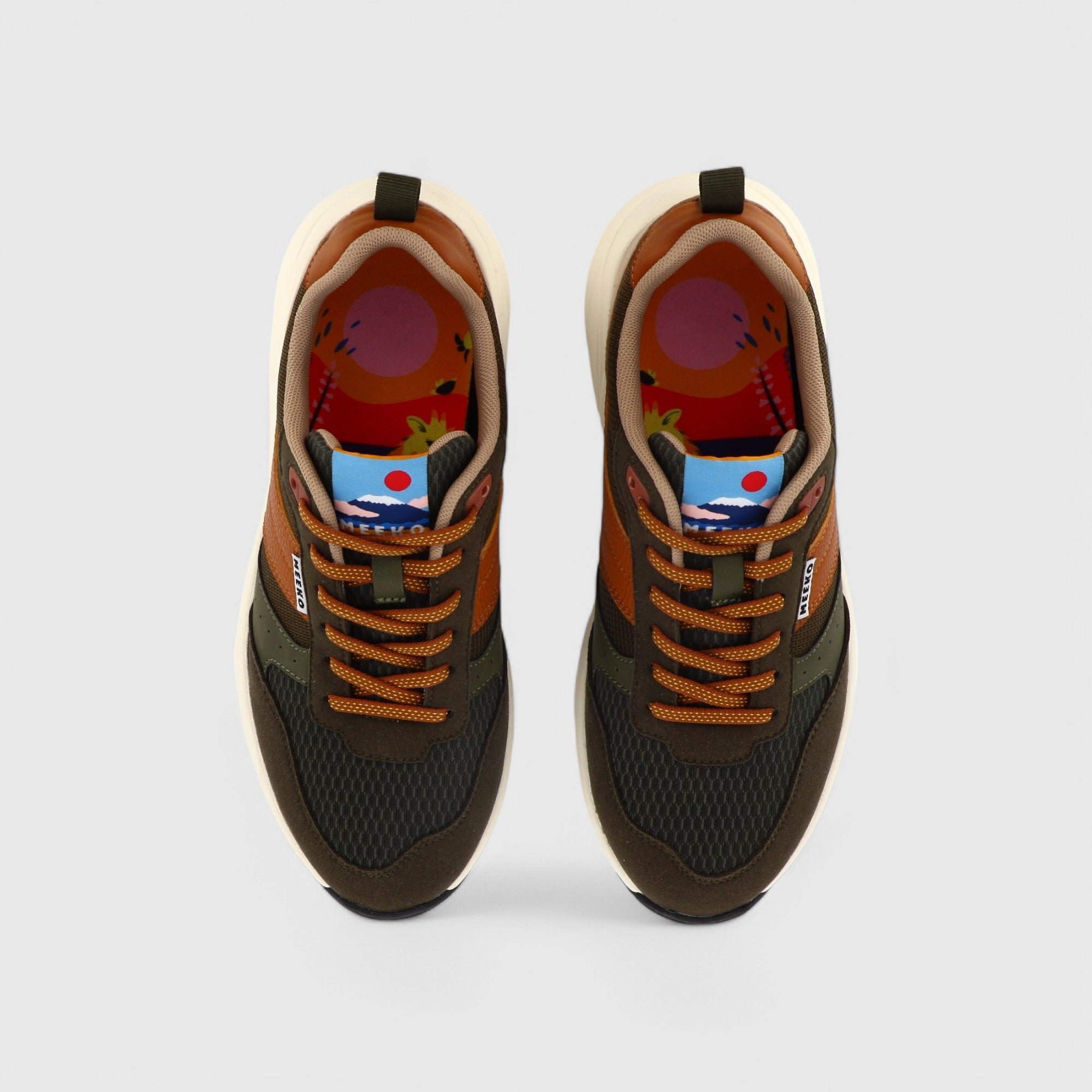 Technical and durable sneakers MEEKO Khaki