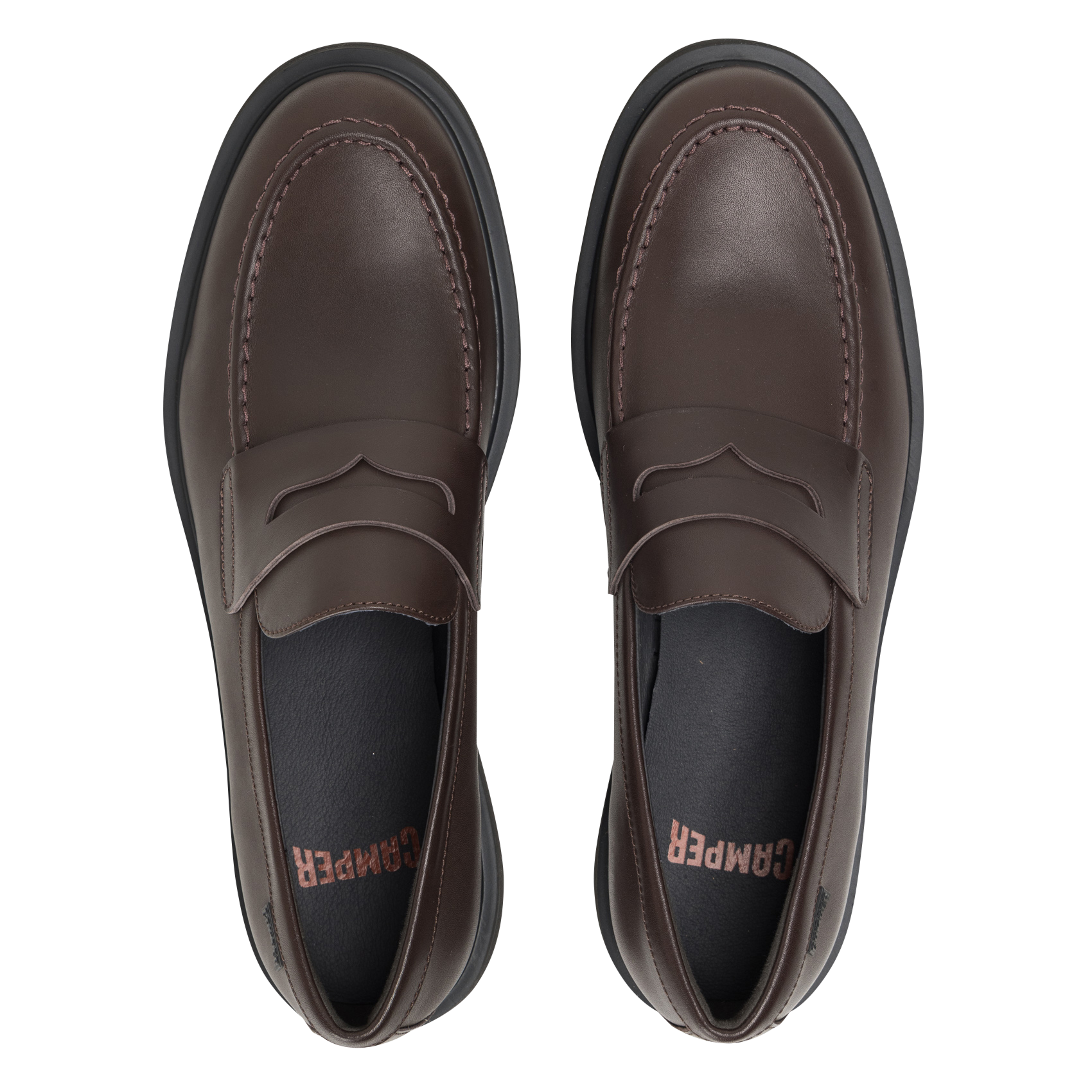 Mocassins à enfiler en cuir CAMPER Marron