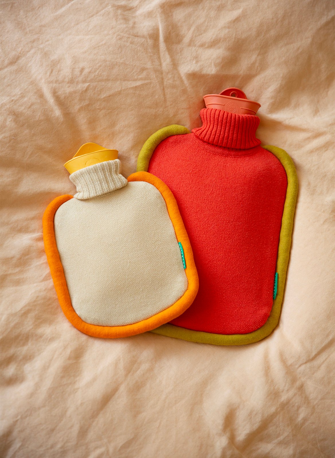 Bouillotte tricotée en coton bio mélangé SUITE702 Orange