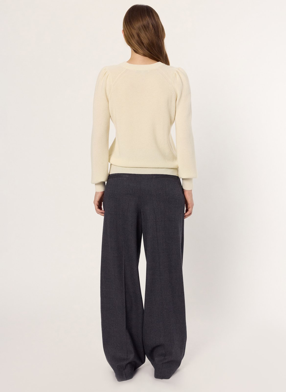 Pull col rond en laine GERARD DAREL Beige