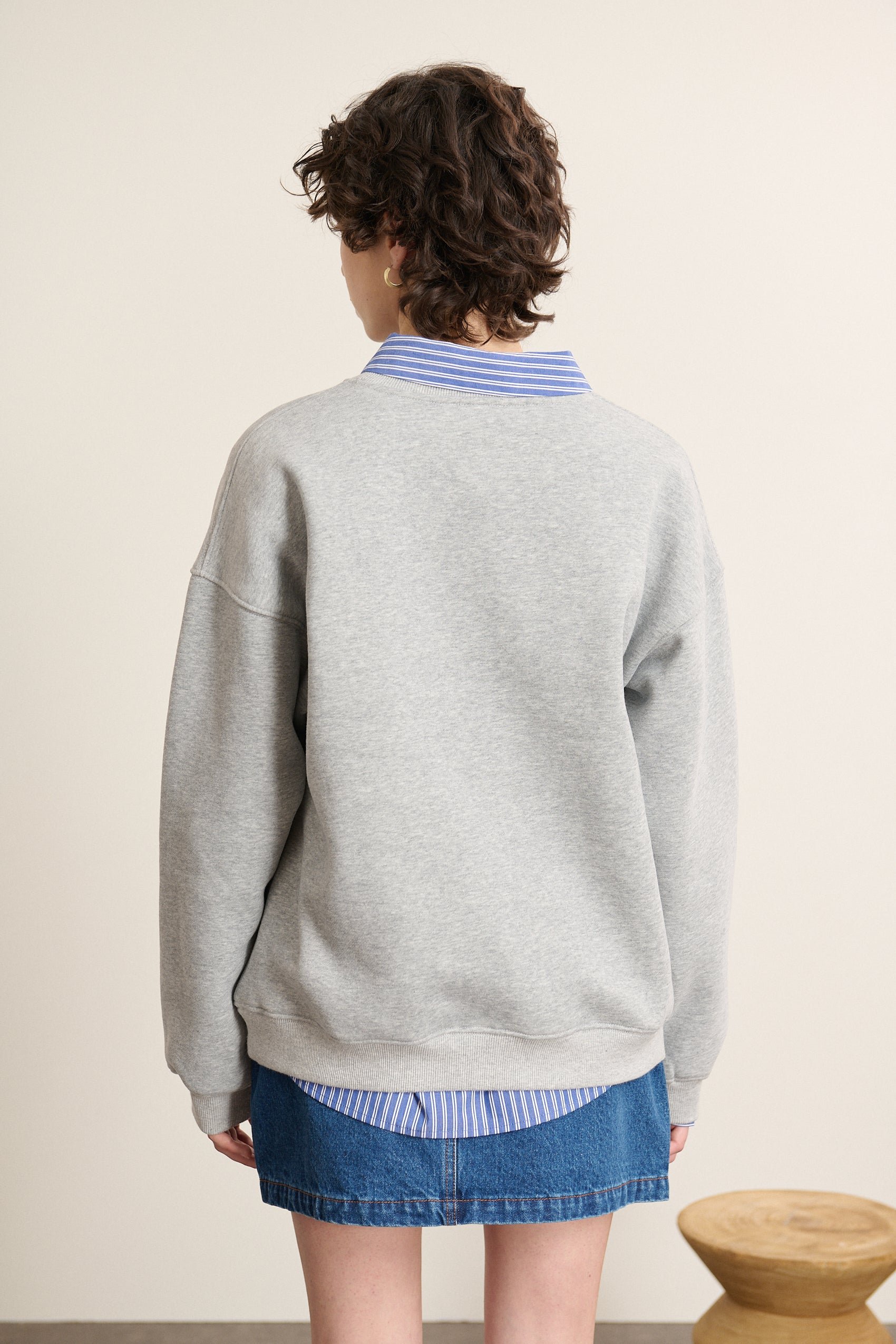 Printed fleece sweatshirt GARANCE PARIS Grey