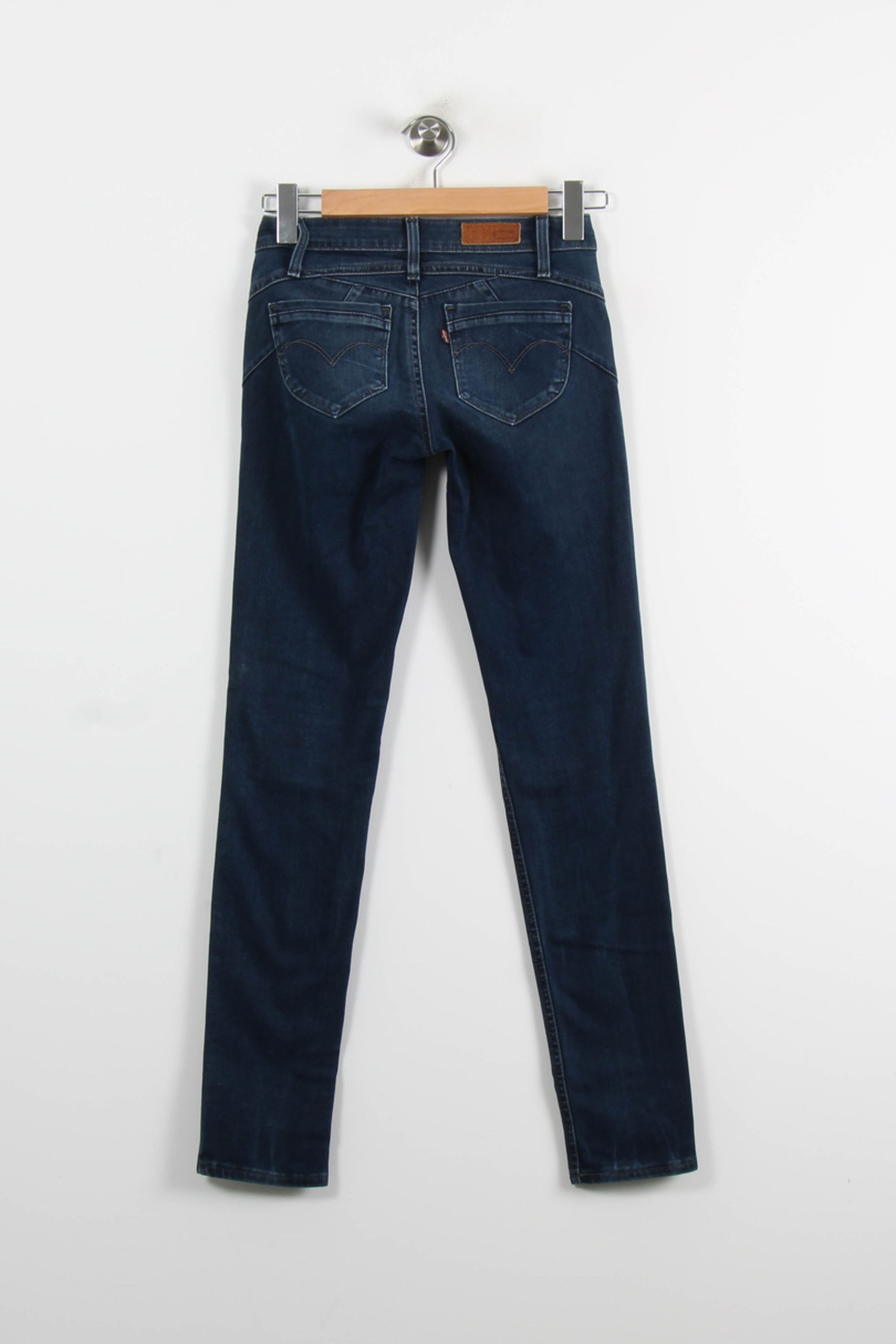 Cropped slim jeans with studs LEVI'S - Seconde main Blue