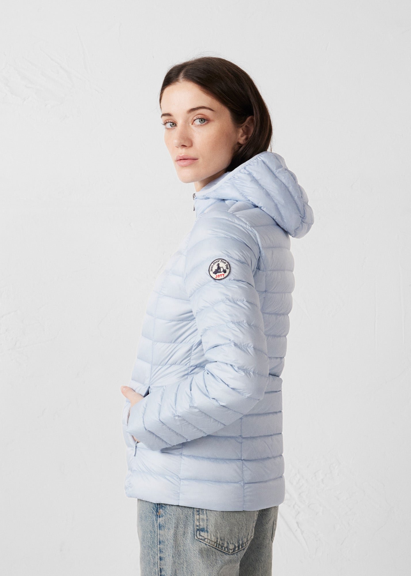Lightweight hooded puffer jacket Cloe JOTT Blue