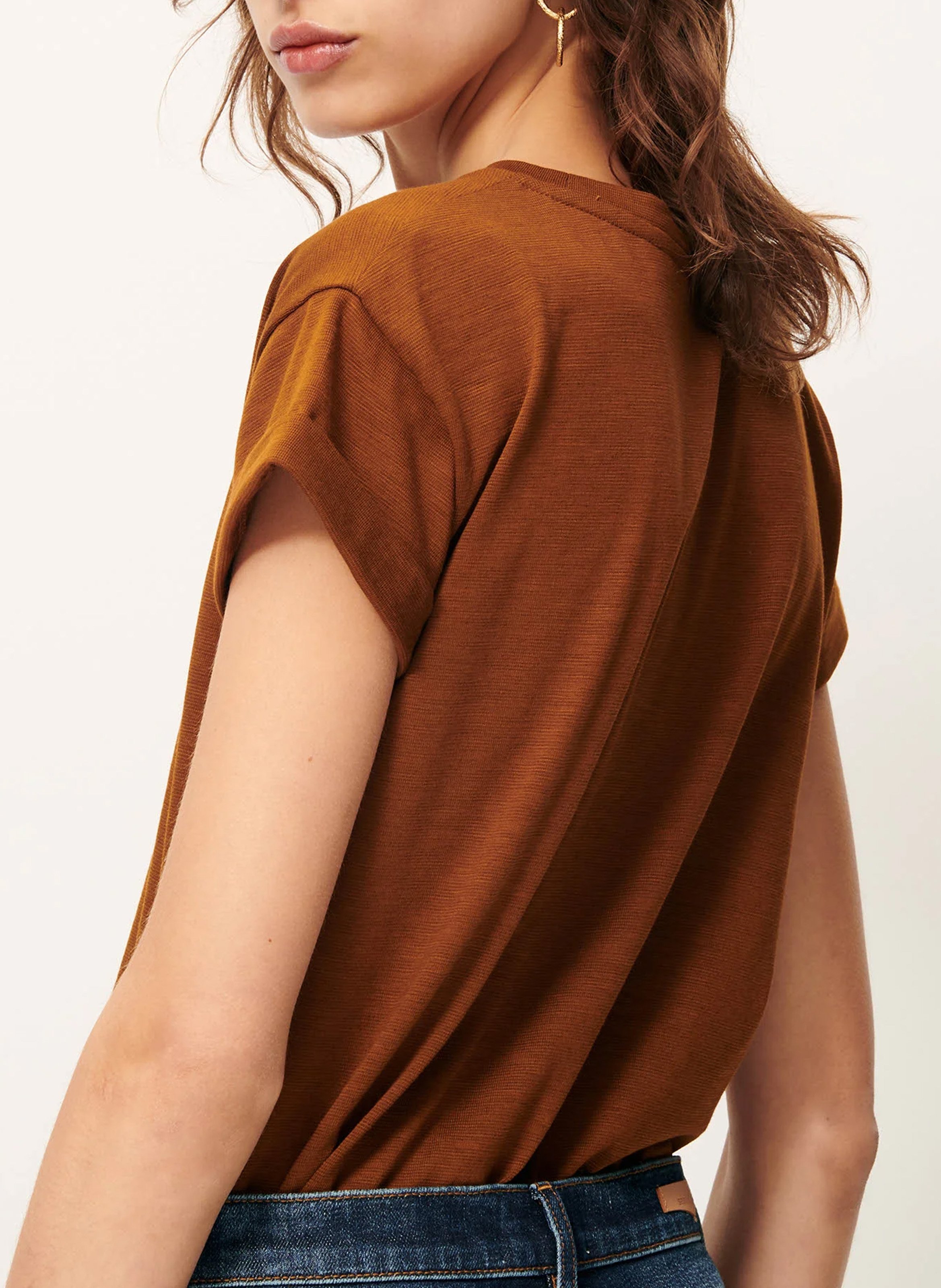 Jacksonville - T-Shirt mit Rundhalsausschnitt aus Baumwoll-Mix SESSUN Braun