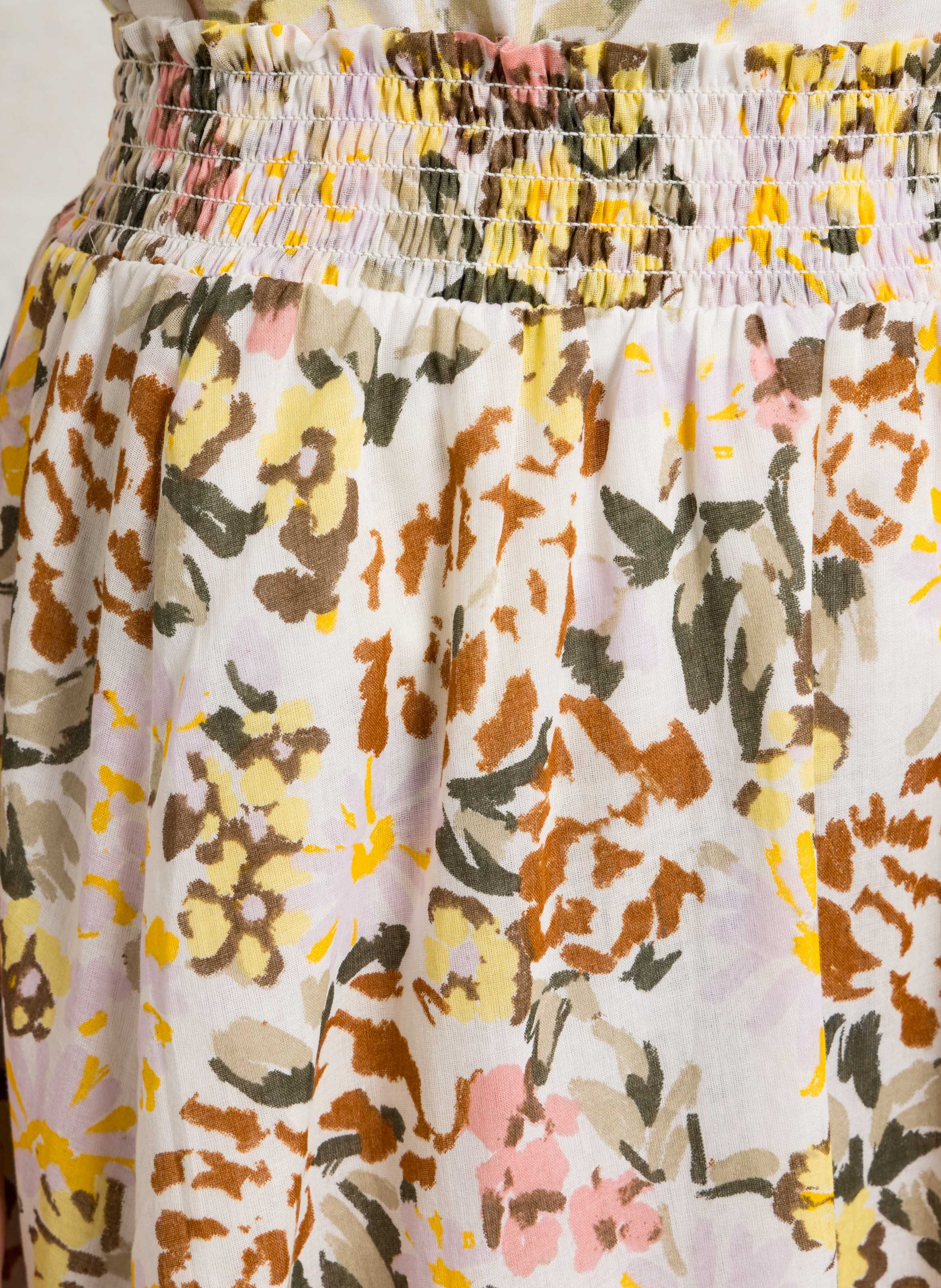 Langer Baumwollrock mit Print DES PETITS HAUTS Mehrfarbig