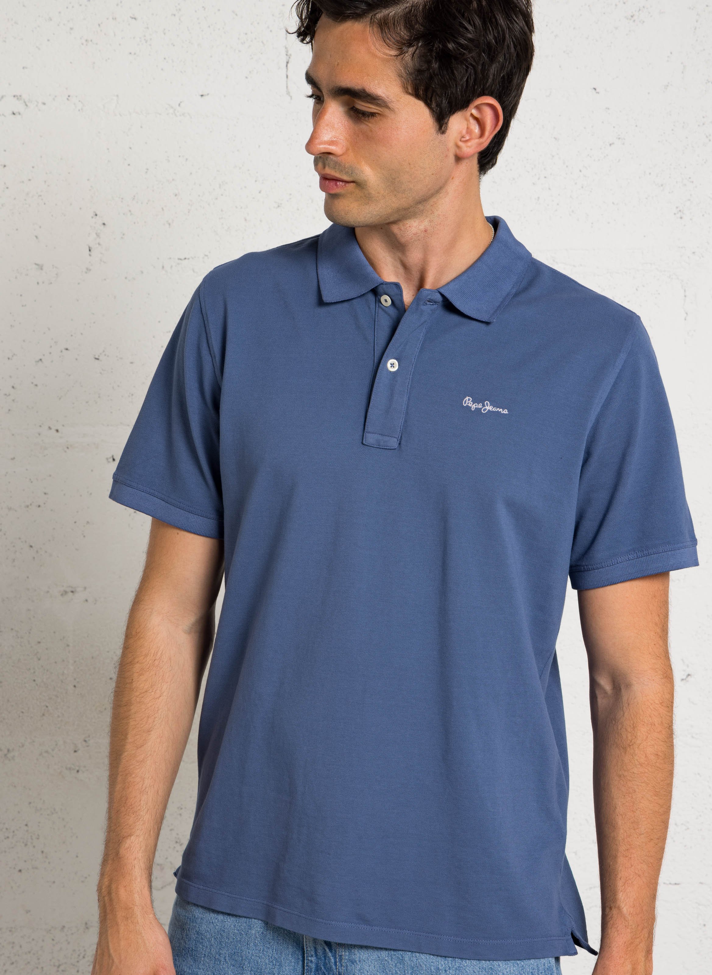 Embroidered cotton polo shirt PEPE JEANS