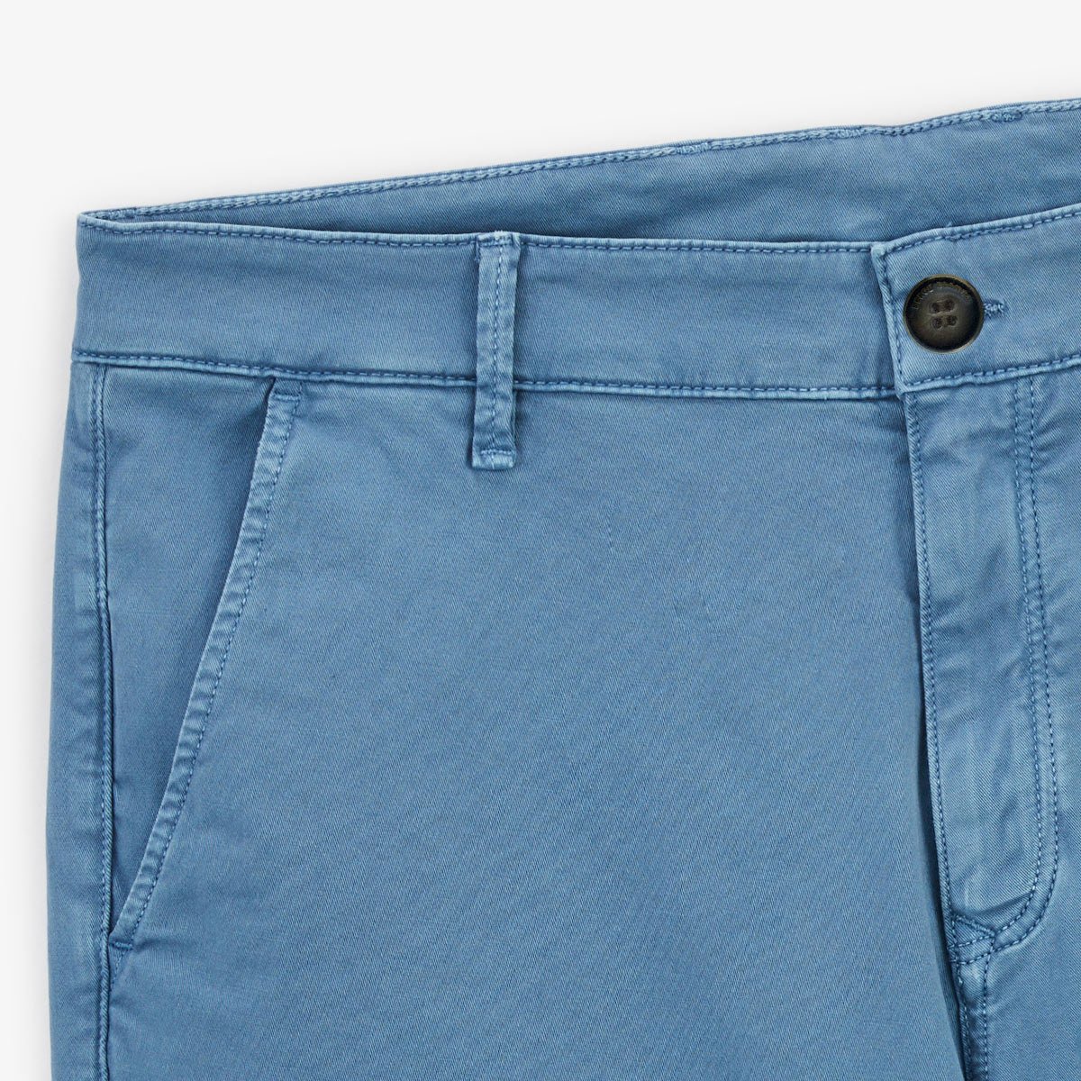 Straight cut Bermuda shorts in stretch cotton SERGE BLANCO Blue