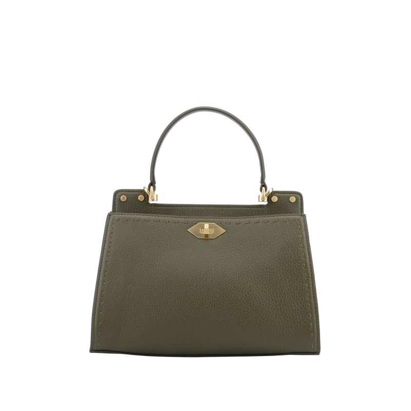 Handbag in calfskin POURCHET