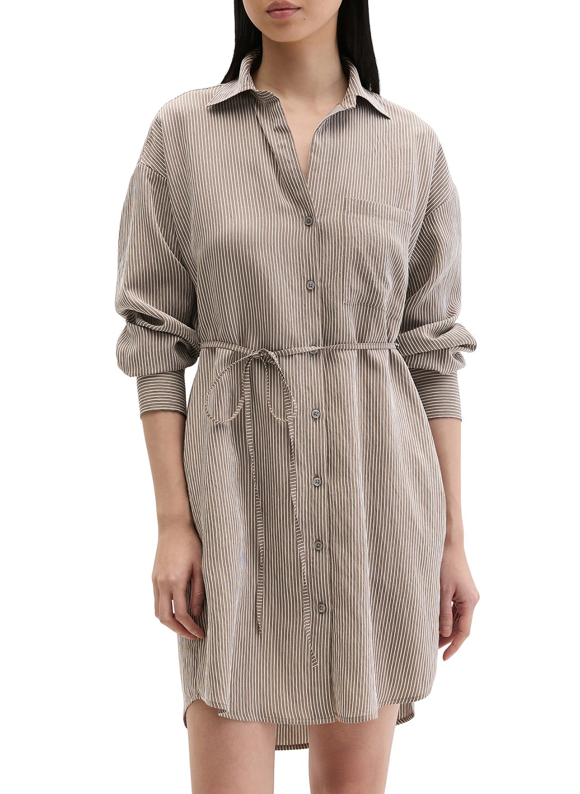 Korte, gestreepte jurk met V-hals MARC O'POLO Veelkleurig