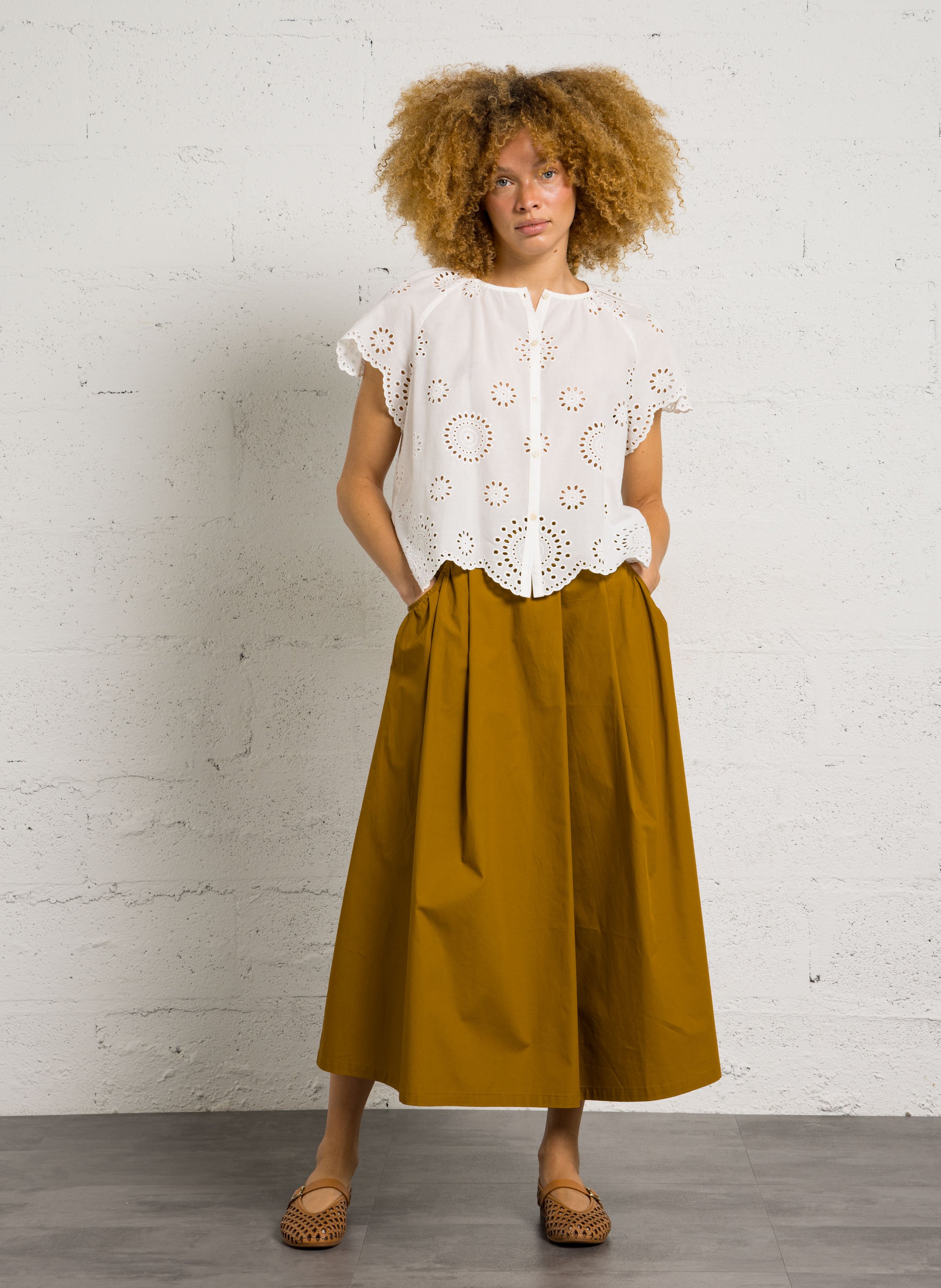 Loose-fit cotton shirt JC SOPHIE White