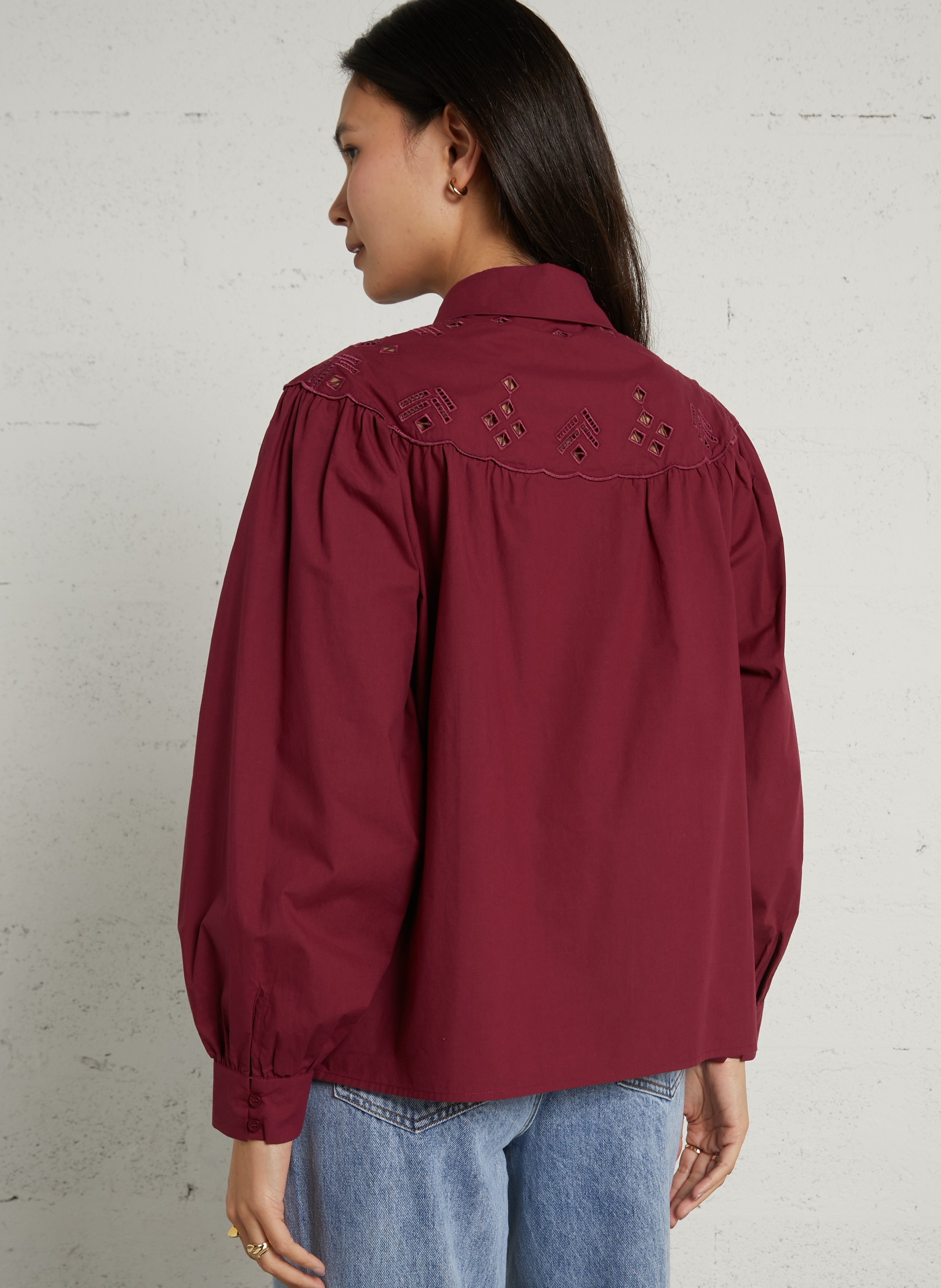 Organic cotton shirt SUNCOO Red