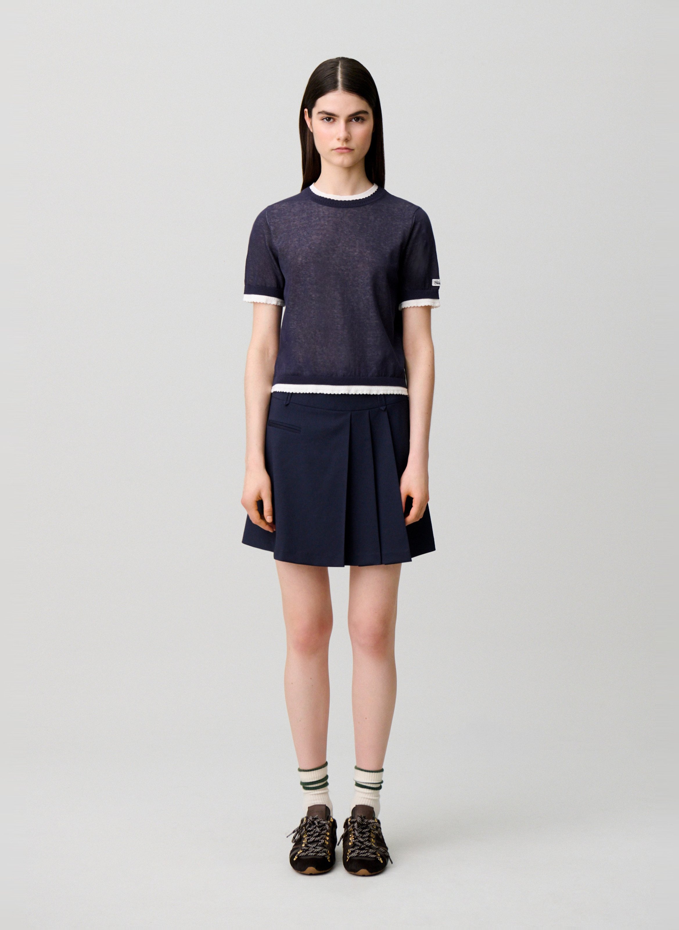 Rechte trui | katoenblend CLAUDIE PIERLOT Zwart