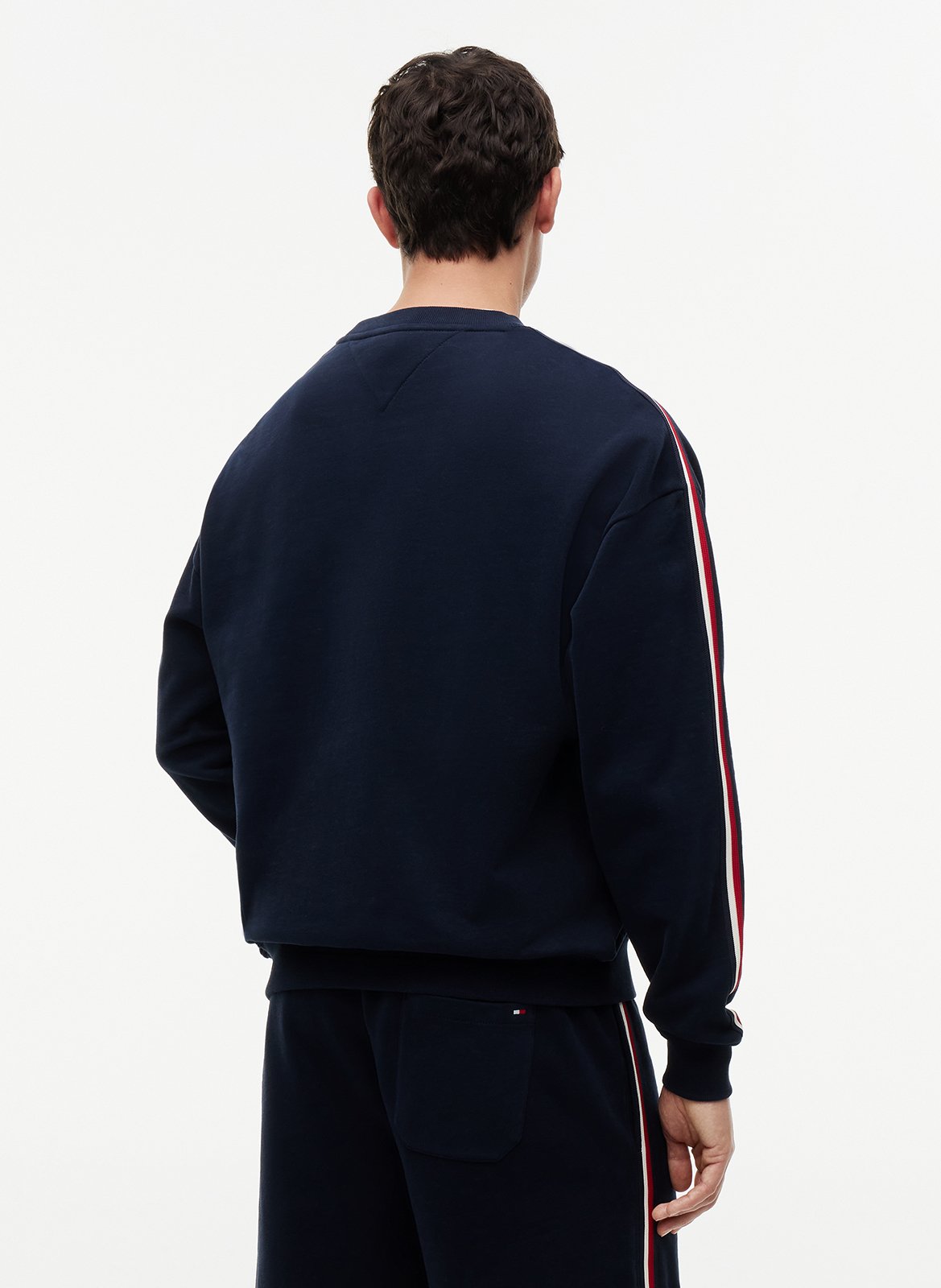 Sweat col rond en coton TOMMY HILFIGER Bleu