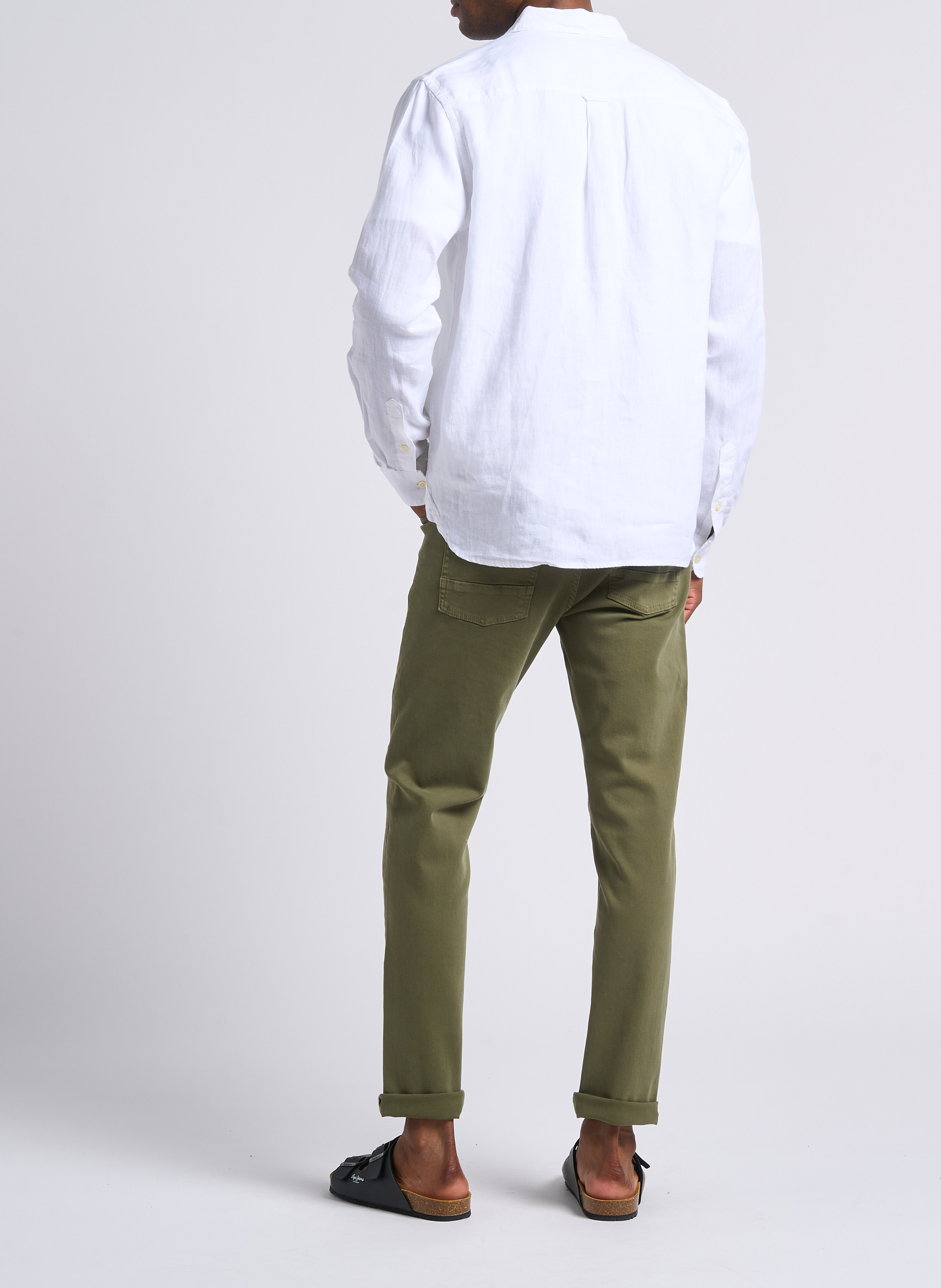 Regular-fit linen shirt KNOWLEDGE COTTON APPAREL White