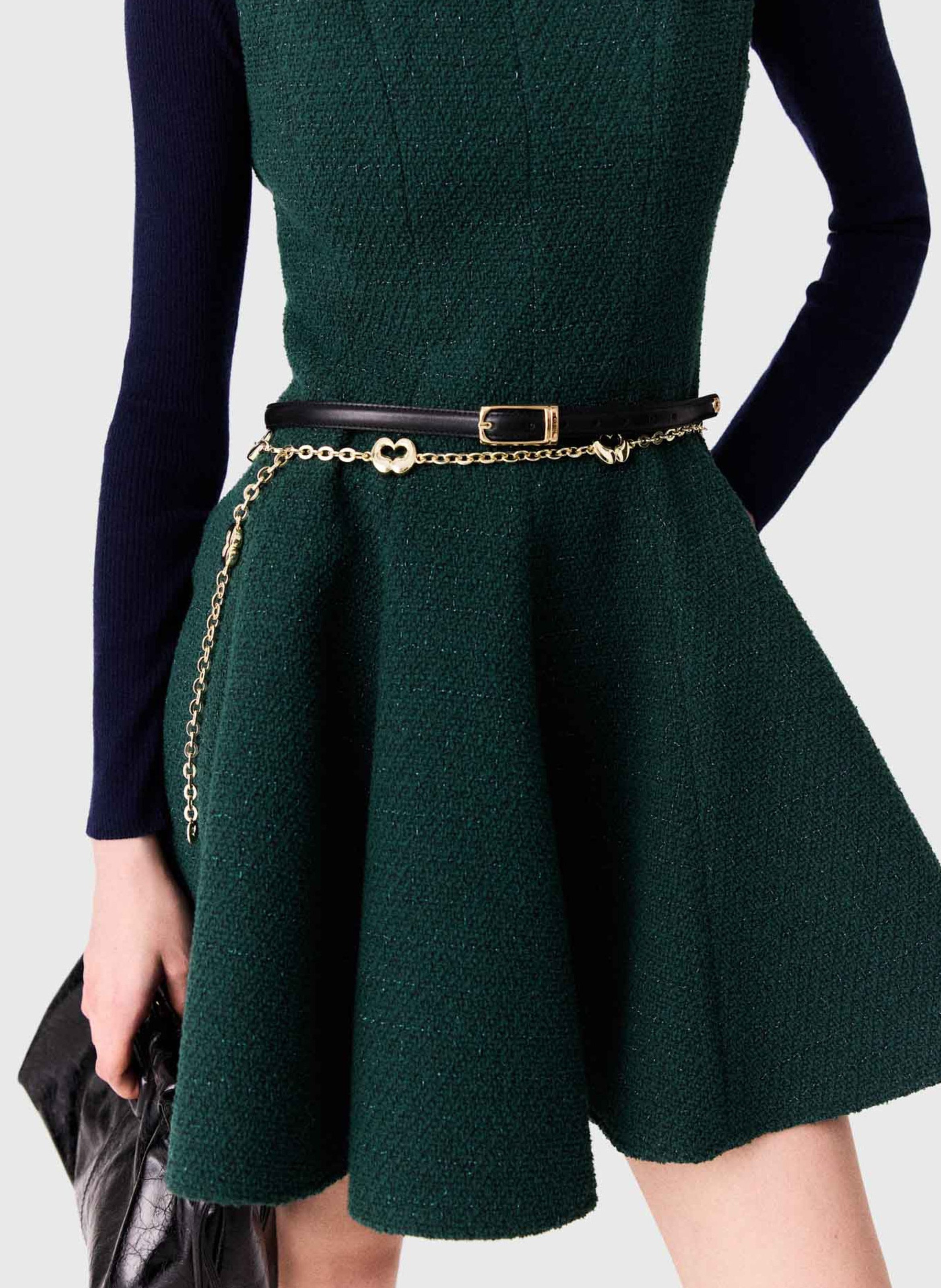 Ceinture en cuir MAJE Noir