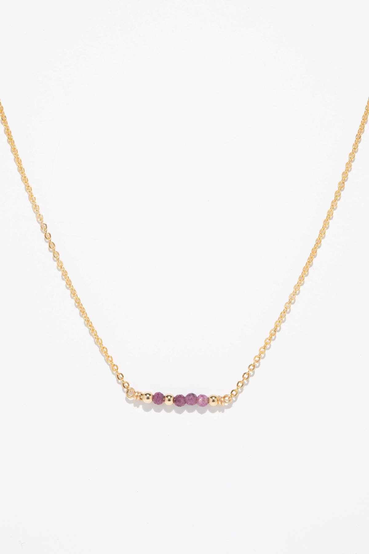 Thea Short Necklace - Ruby YAY Pink