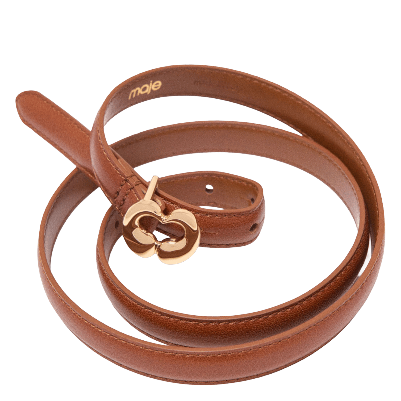 Ceinture en cuir MAJE Marron