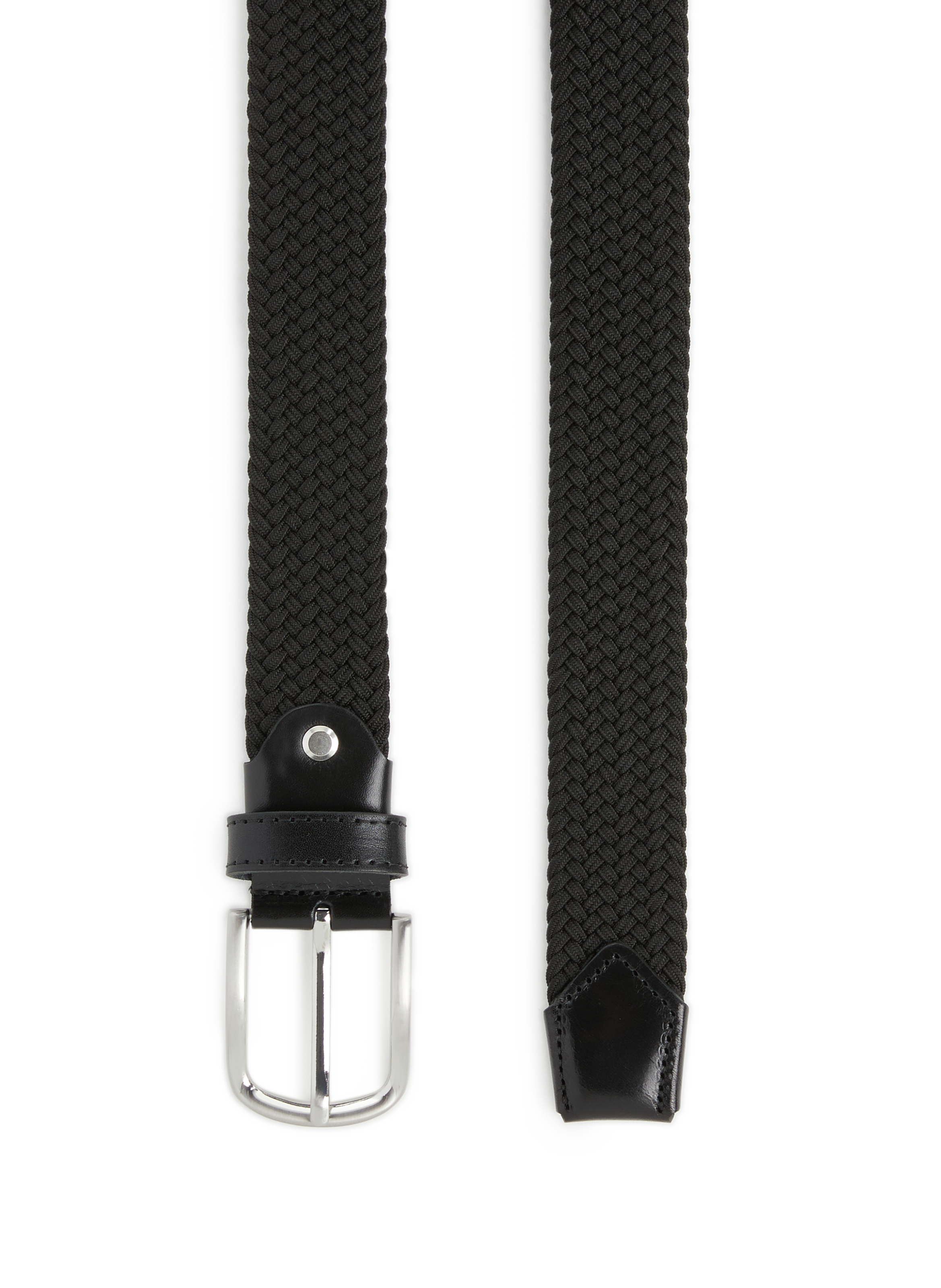 Braided belt with elastic waistband 15177/35 1123 plain navy AU PRINTEMPS PARIS Black