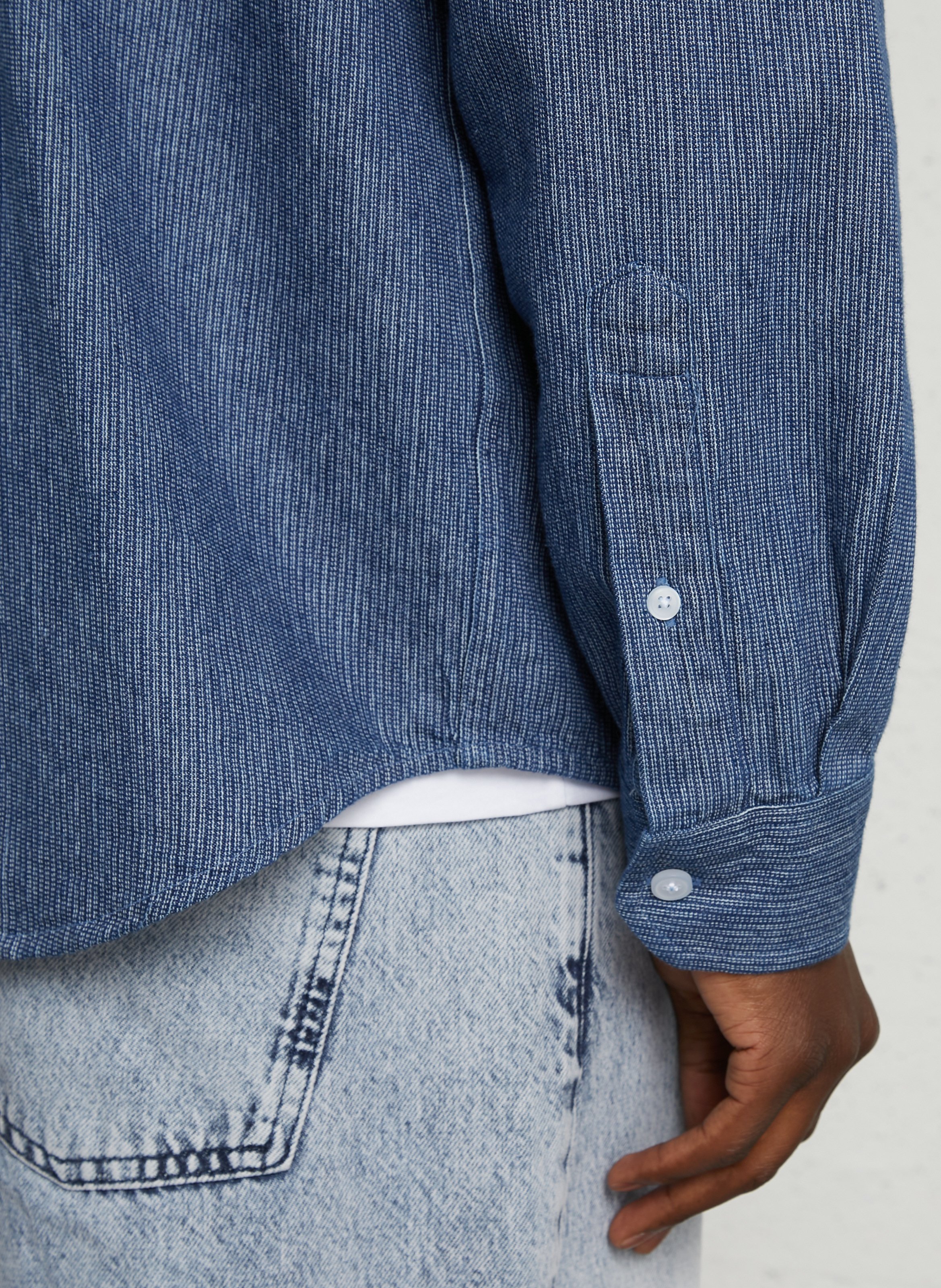 Chemise ample en coton biologique FARAH Bleu