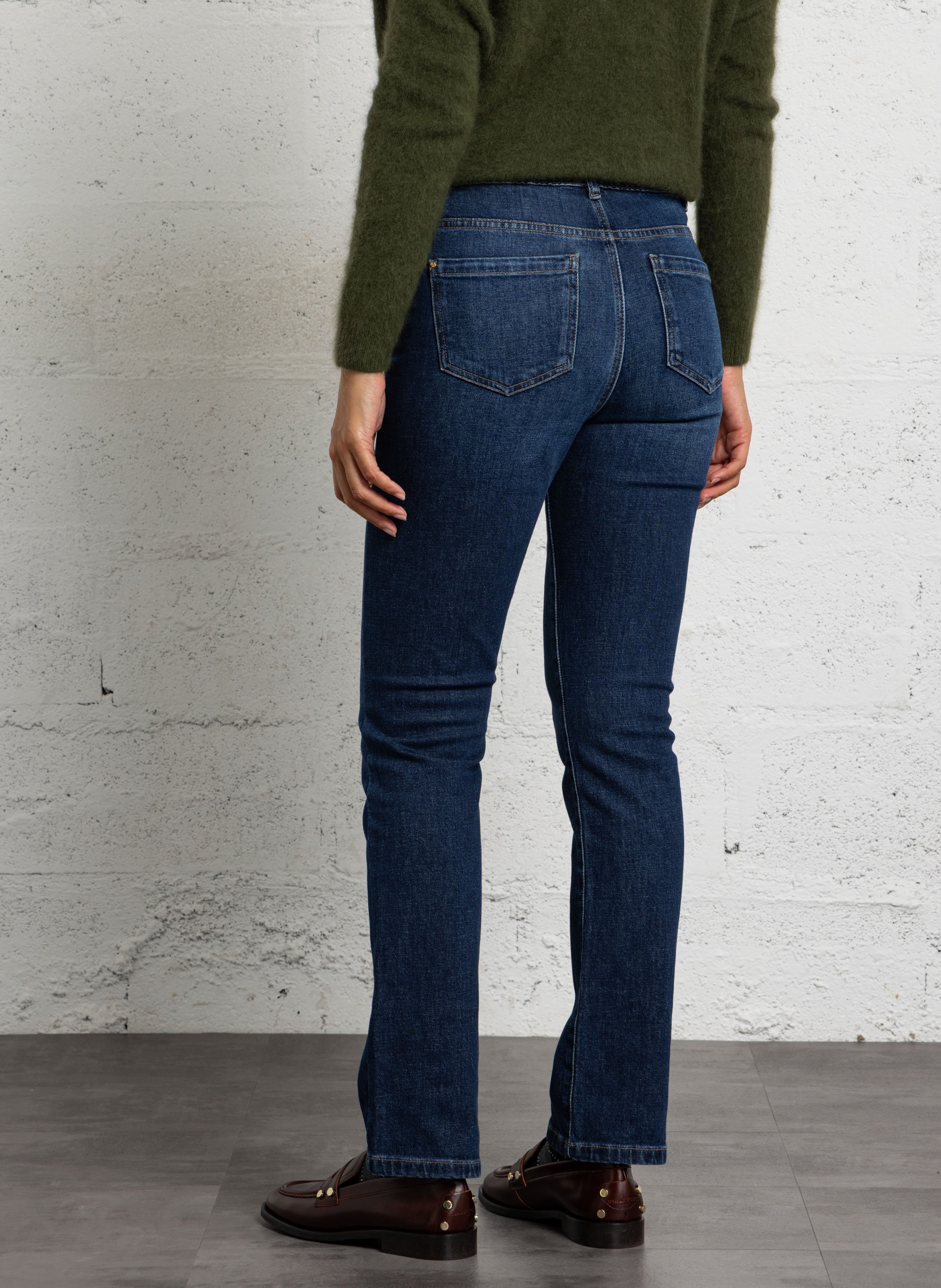 Gerade geschnittene Jeans aus Baumwollmischgewebe MAISON 123 Blau