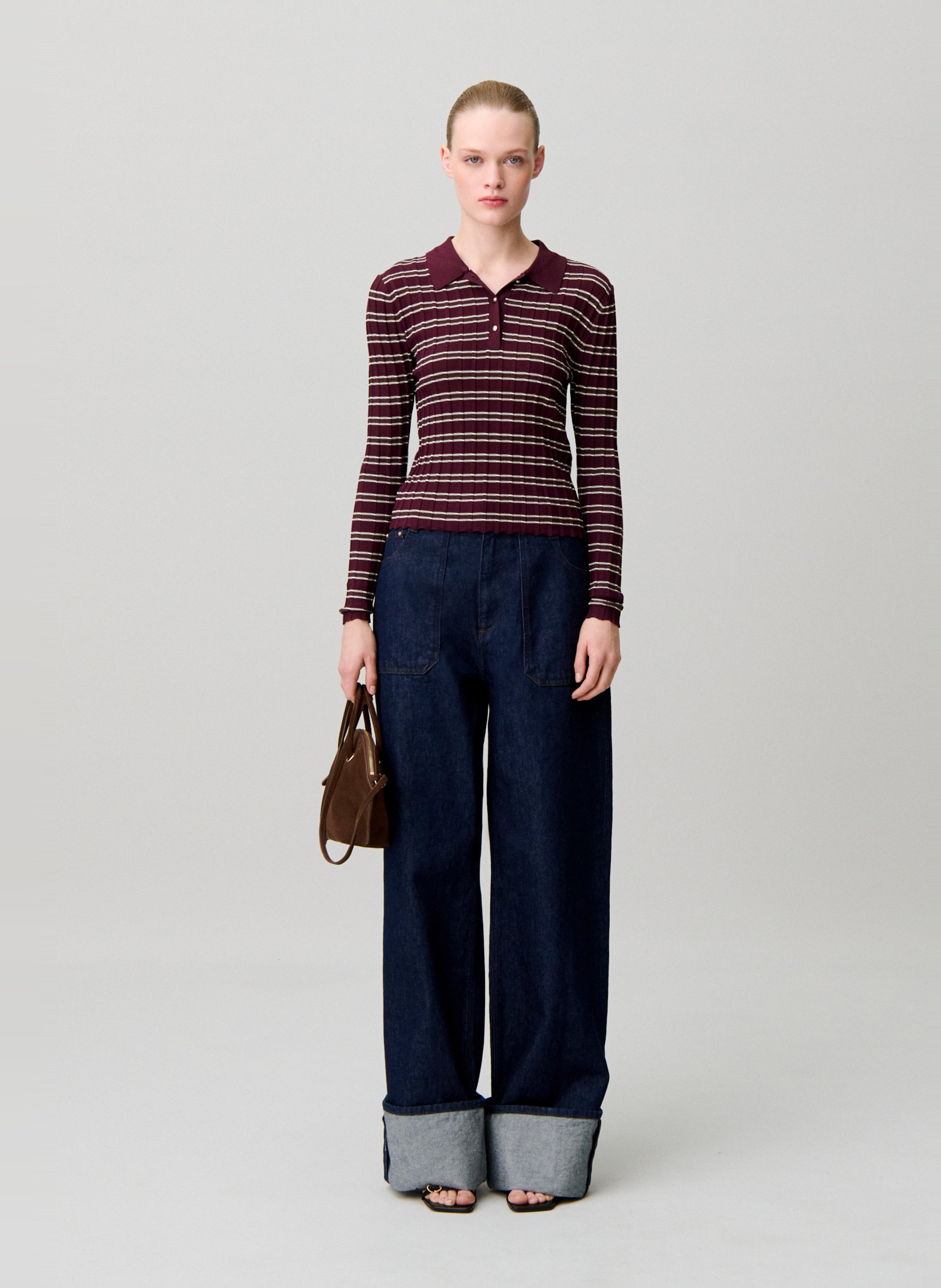 Pull col polo CLAUDIE PIERLOT Multicolore