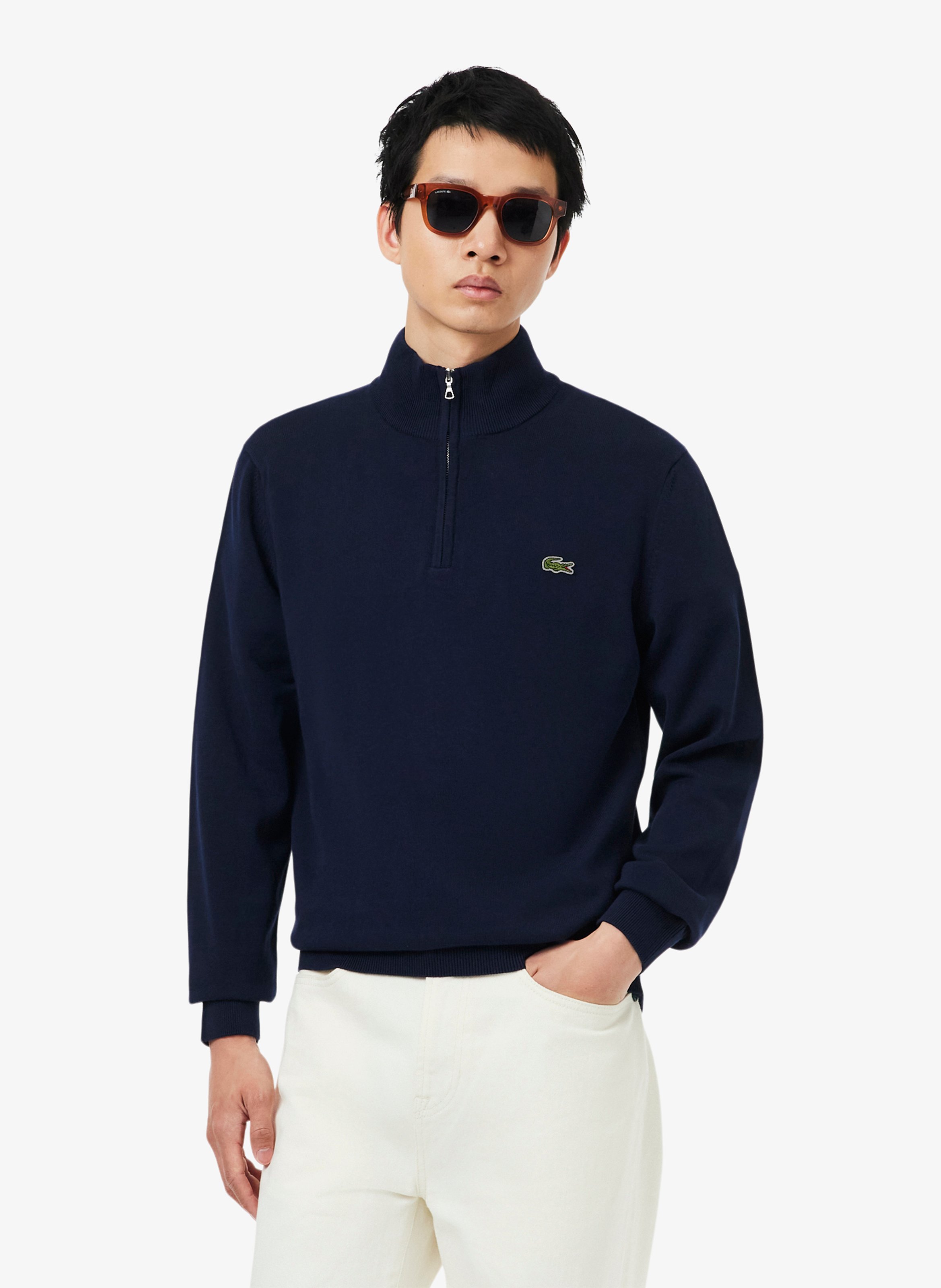 Trui met kraag met rits LACOSTE