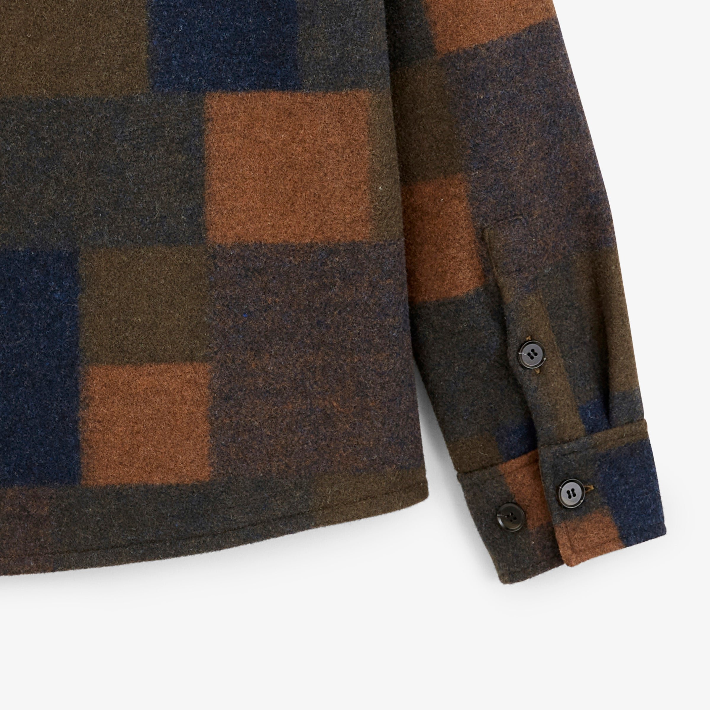 Multicoloured checked patchwork TRAP overshirt SERGE BLANCO Multicolored