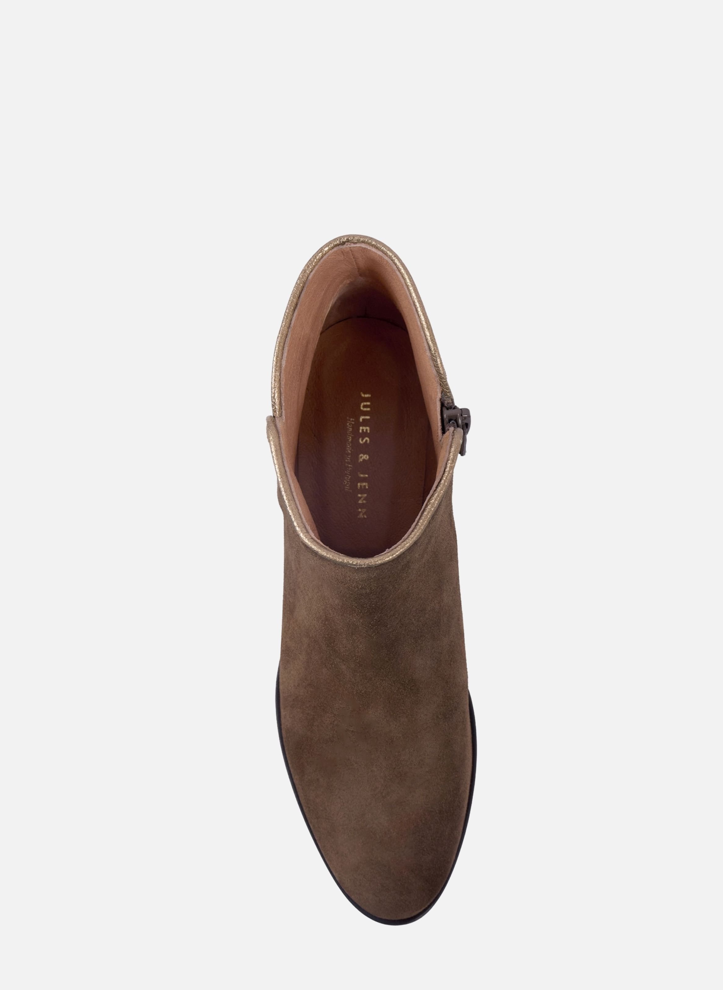 Mid-heel suede leather ankle boots JULES & JENN Multicolored