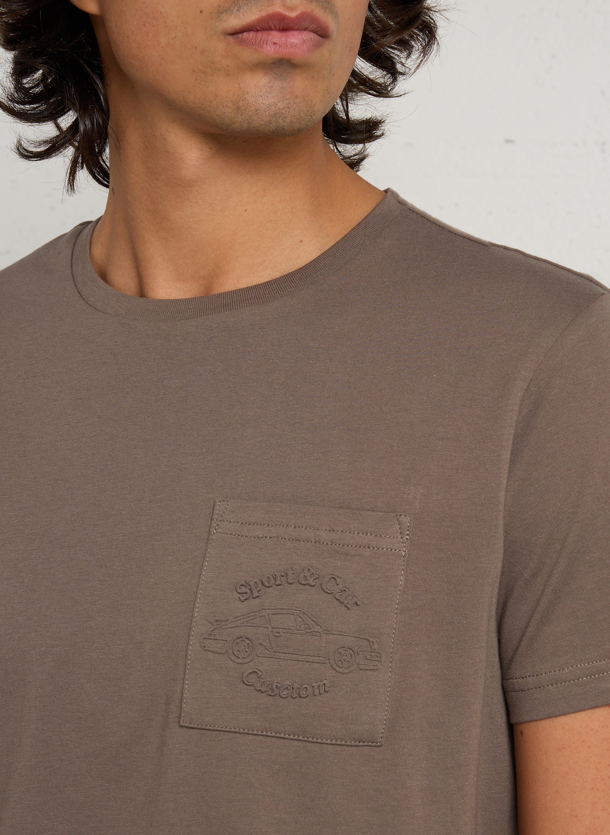 Tee-shirt droit col rond en coton LE TEMPS DES CERISES Blanc