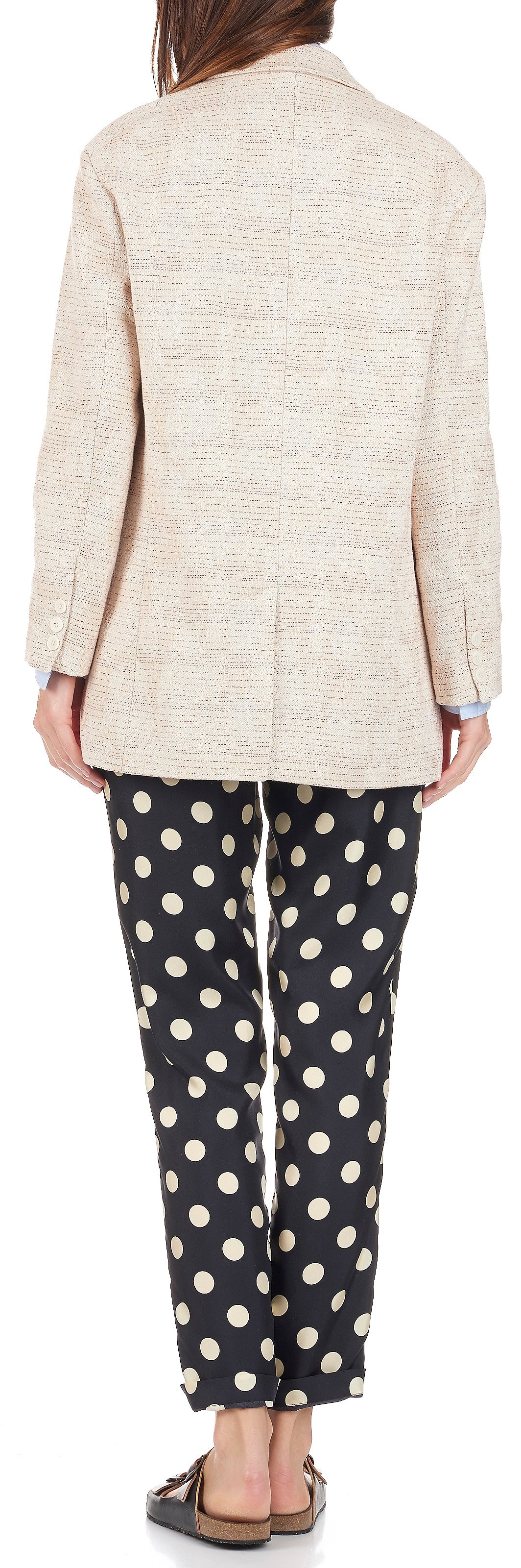 Veste en coton à rayures fines Qornala SWILDENS Rouge