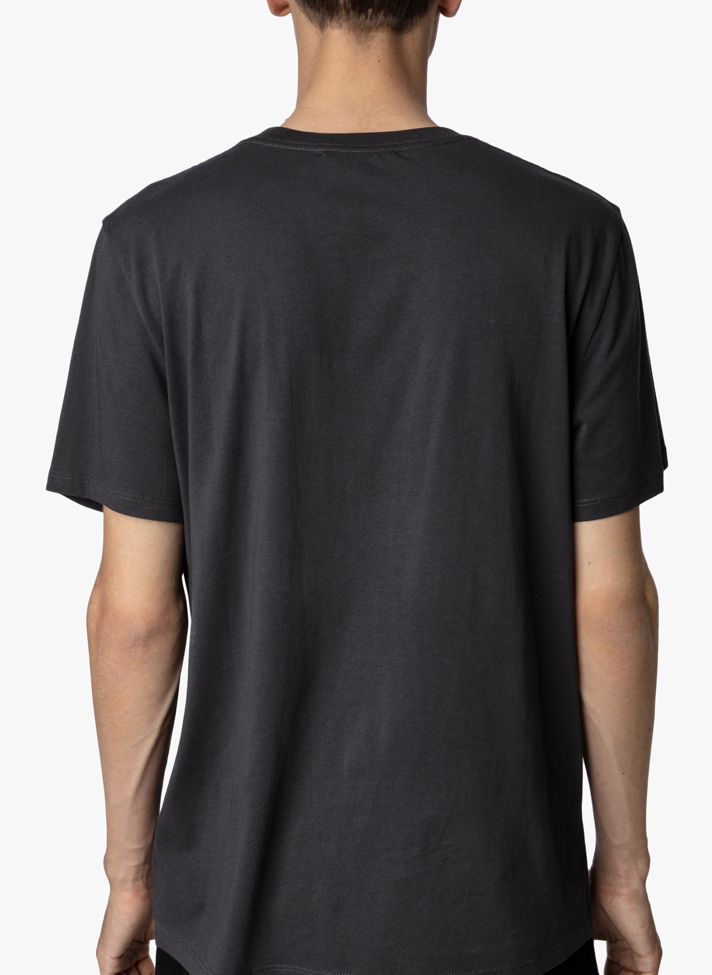 Teeshirt Col Rond En Coton Silver Zadig&voltaire Homme Place des