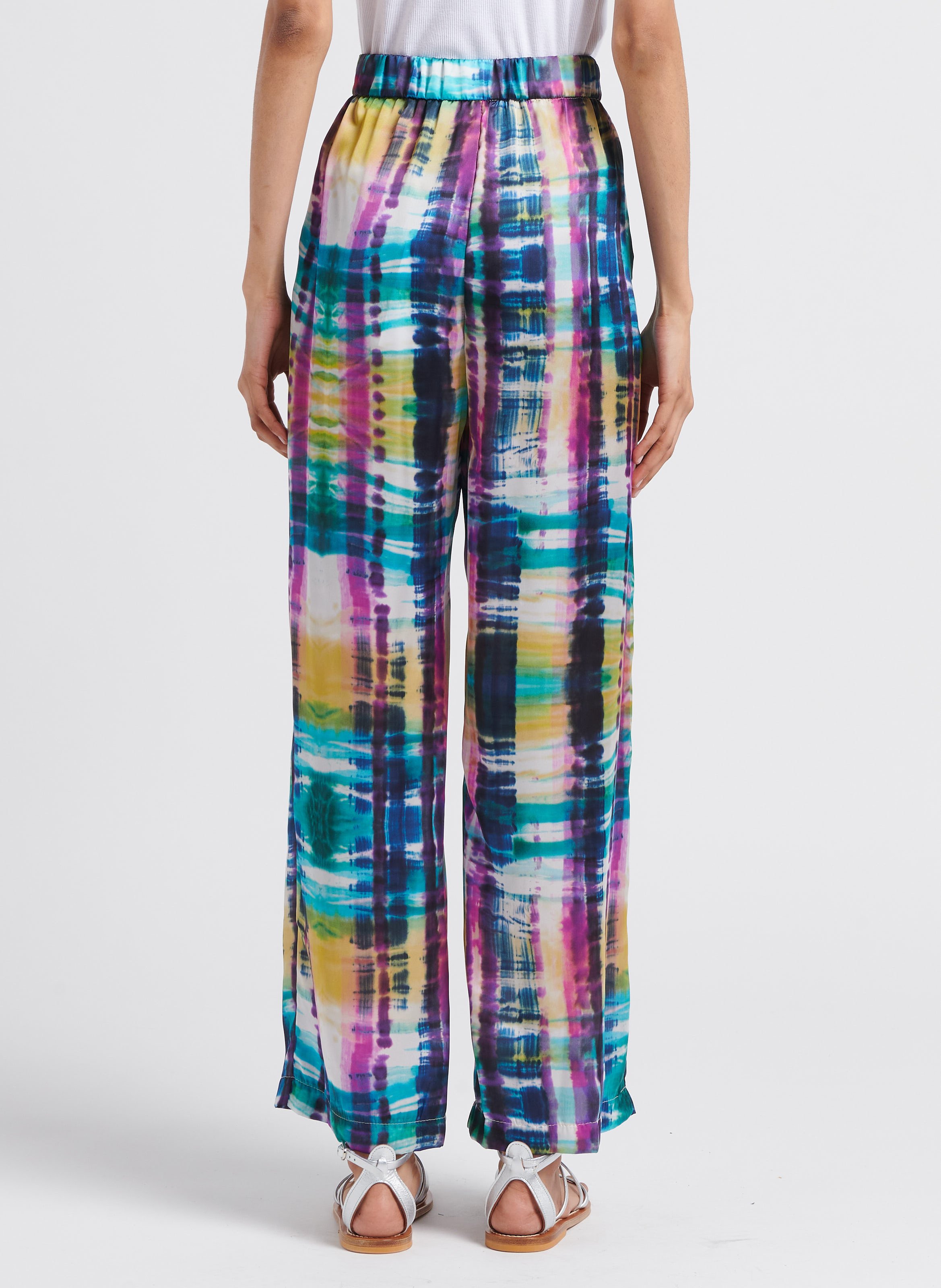 Fluid printed straight-leg pants IMPERIAL Beige