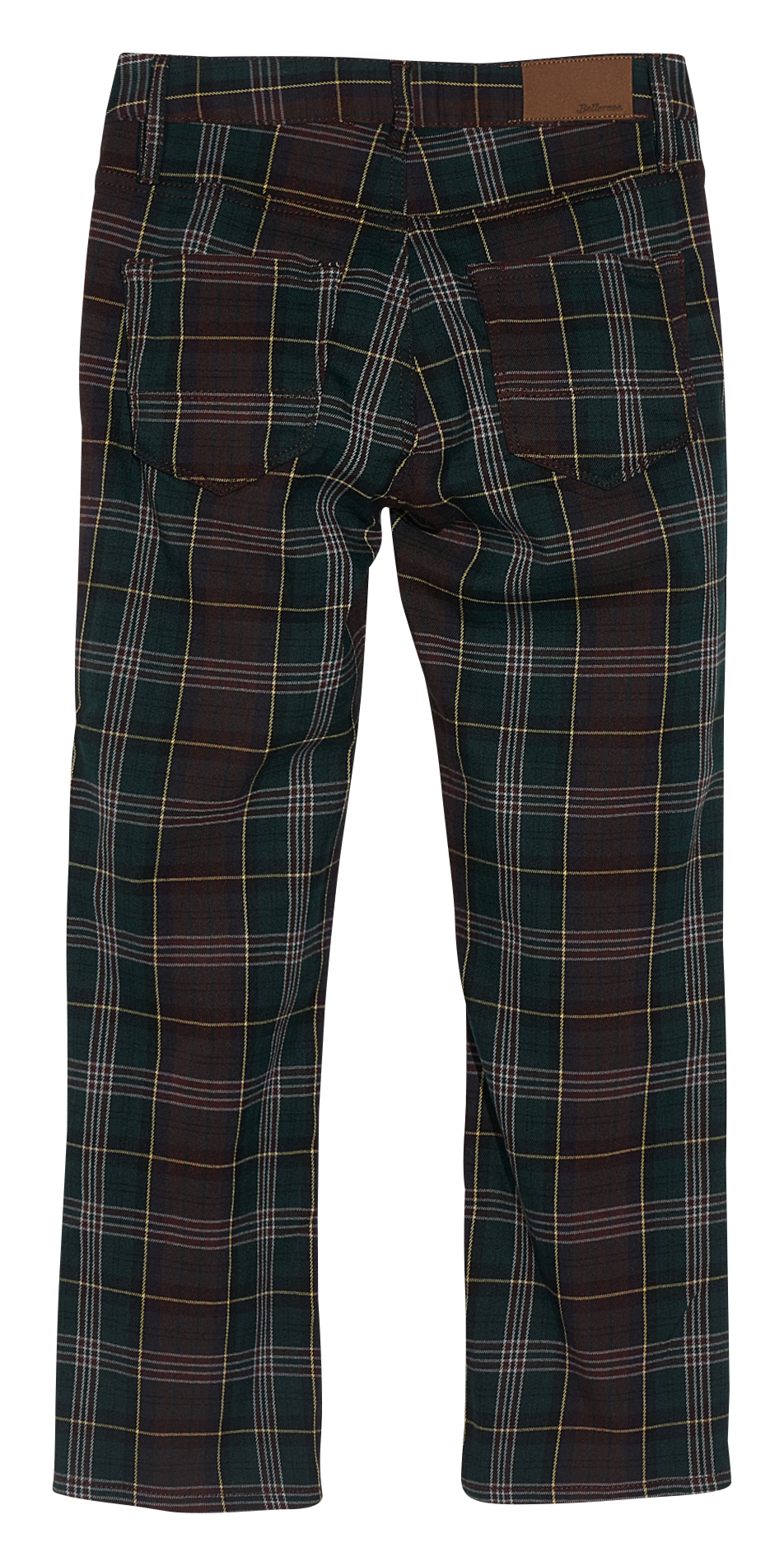 Checked straight-leg pants BELLEROSE Green