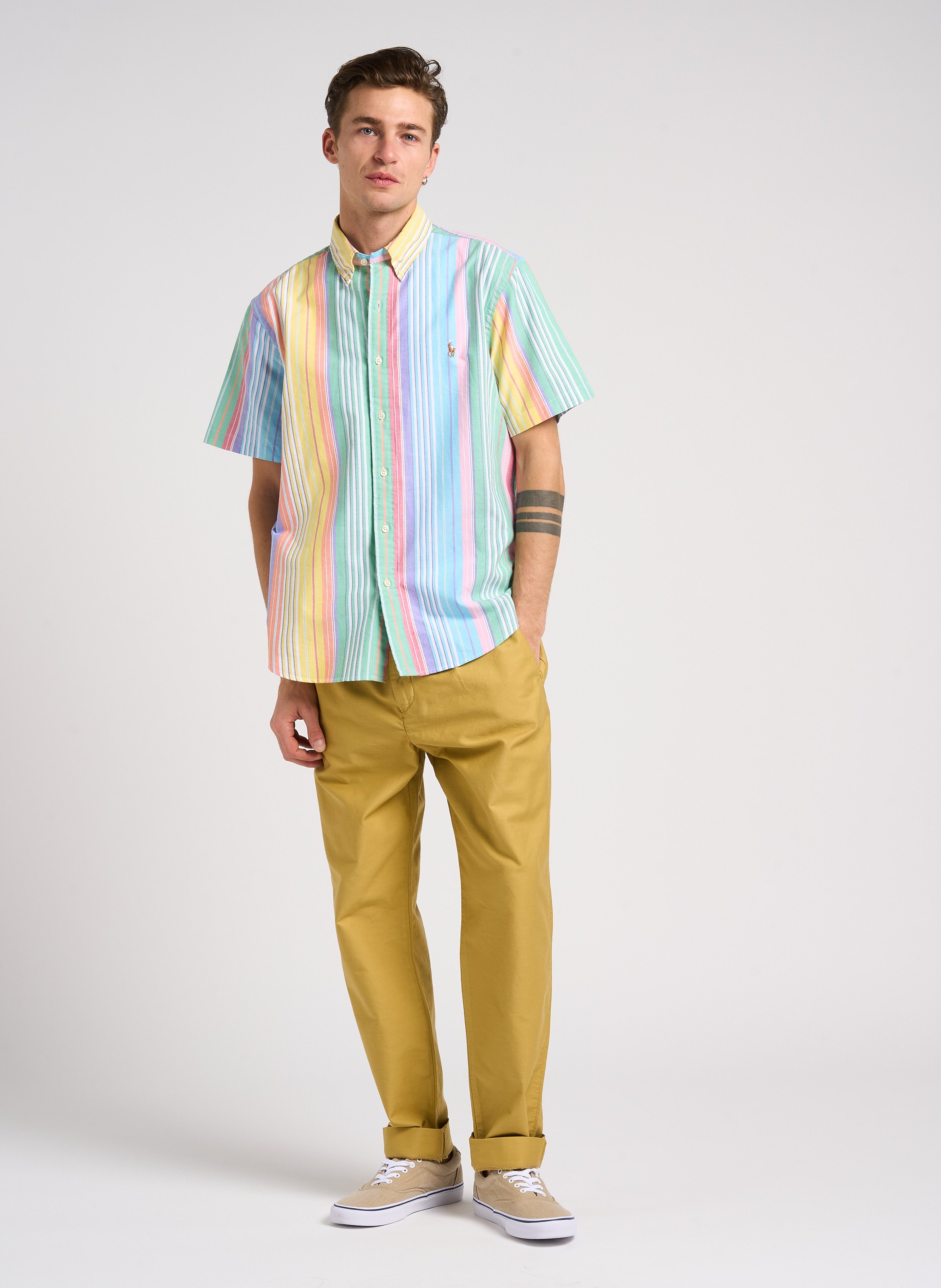 Straight-leg cotton pants PAUL SMITH Khaki